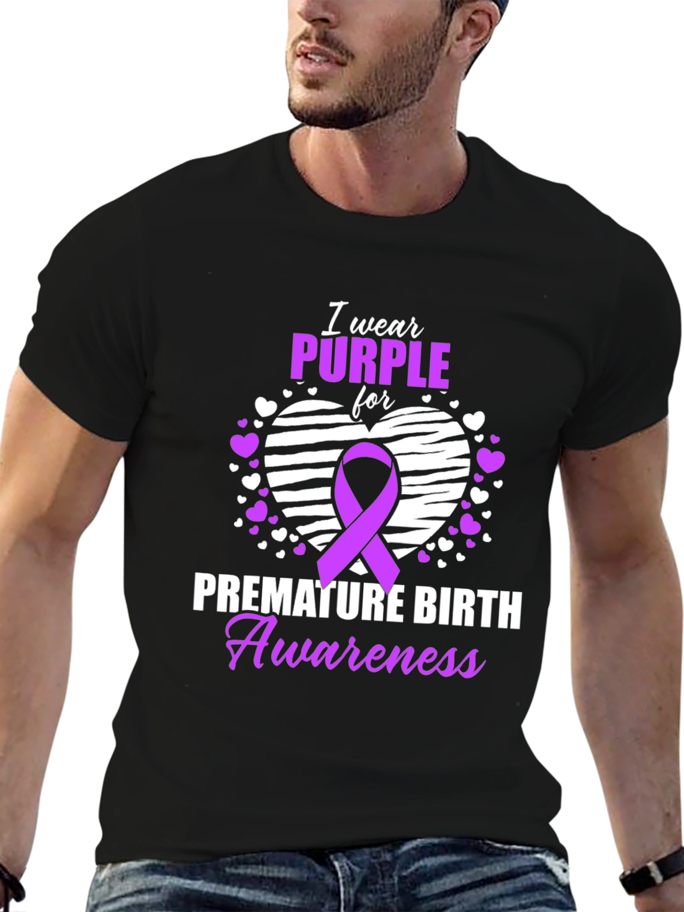 Purple Premature Birth Awareness T-Shirt