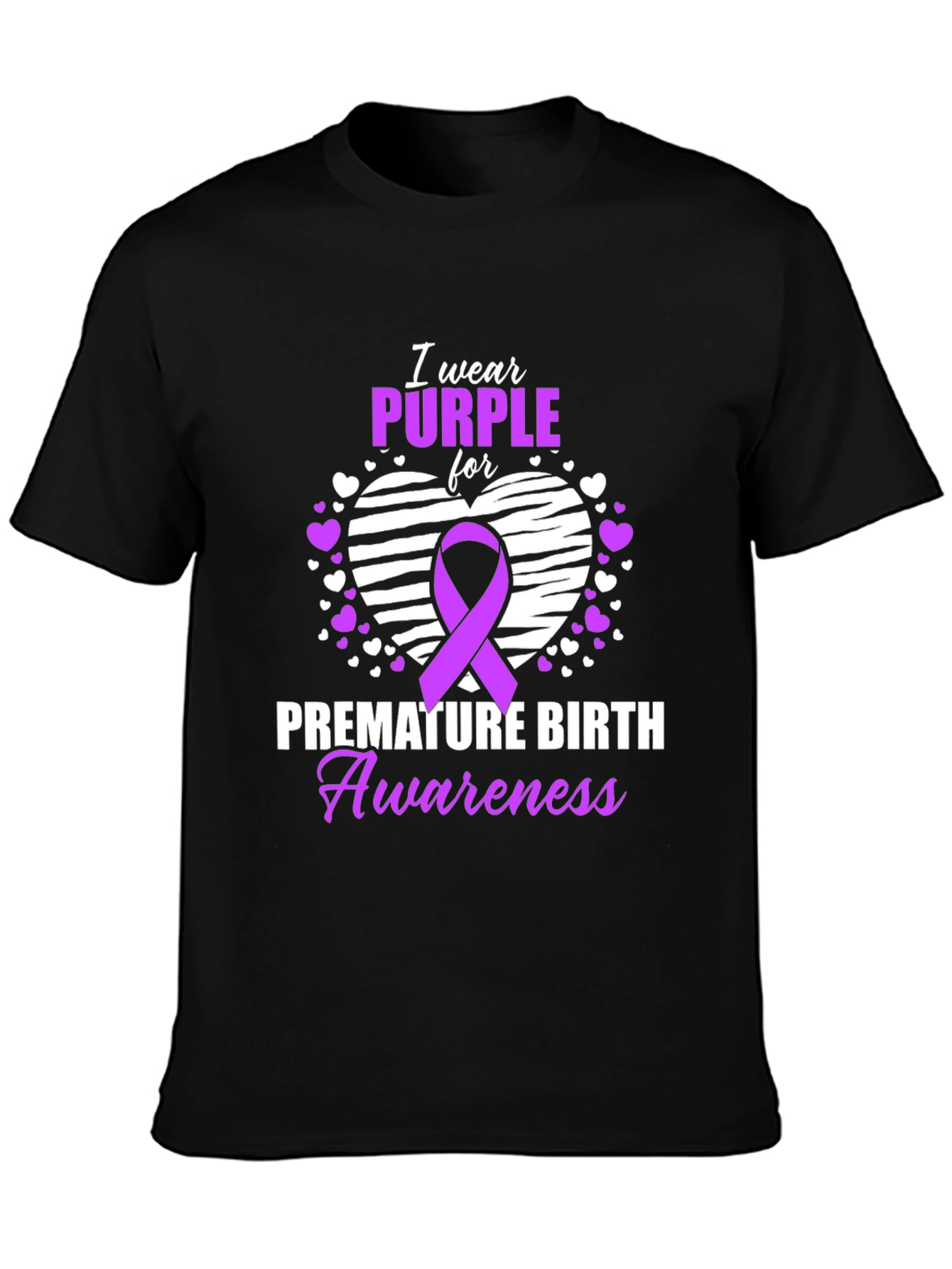 Purple Premature Birth Awareness T-Shirt
