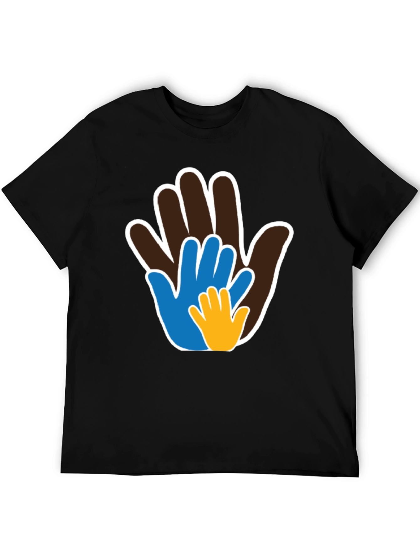 Family Hands T-Shirt - Black Tee