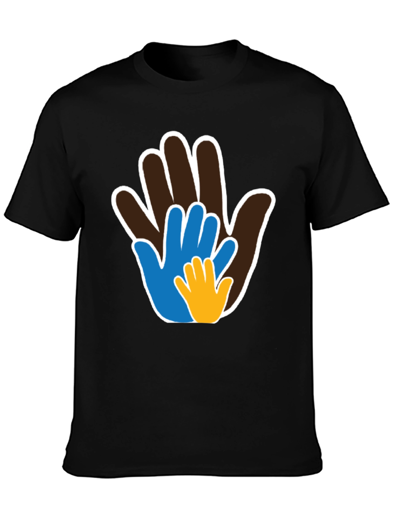 Family Hands T-Shirt - Black Tee