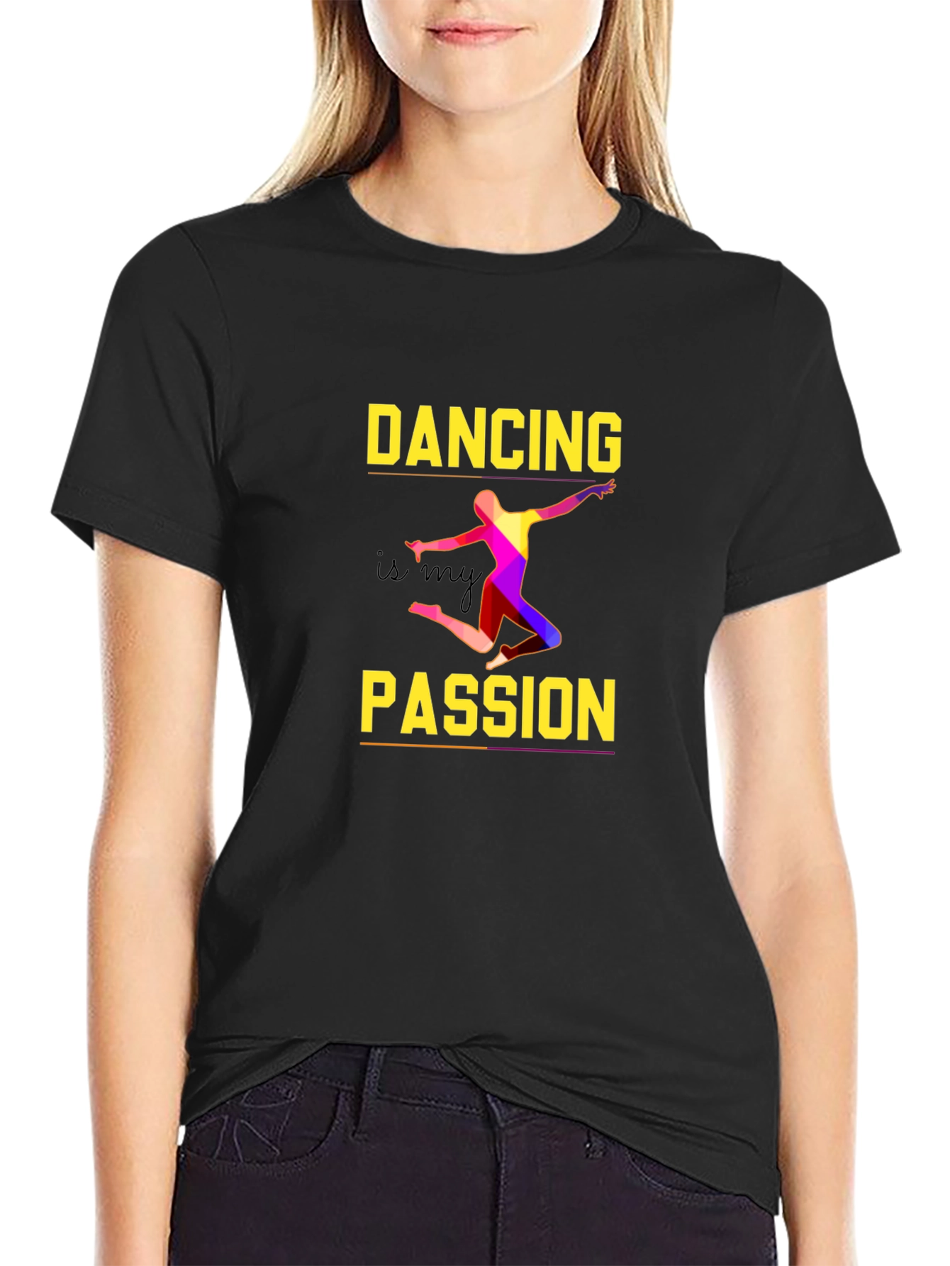 Dancing is My Passion Graphic Tee - Black