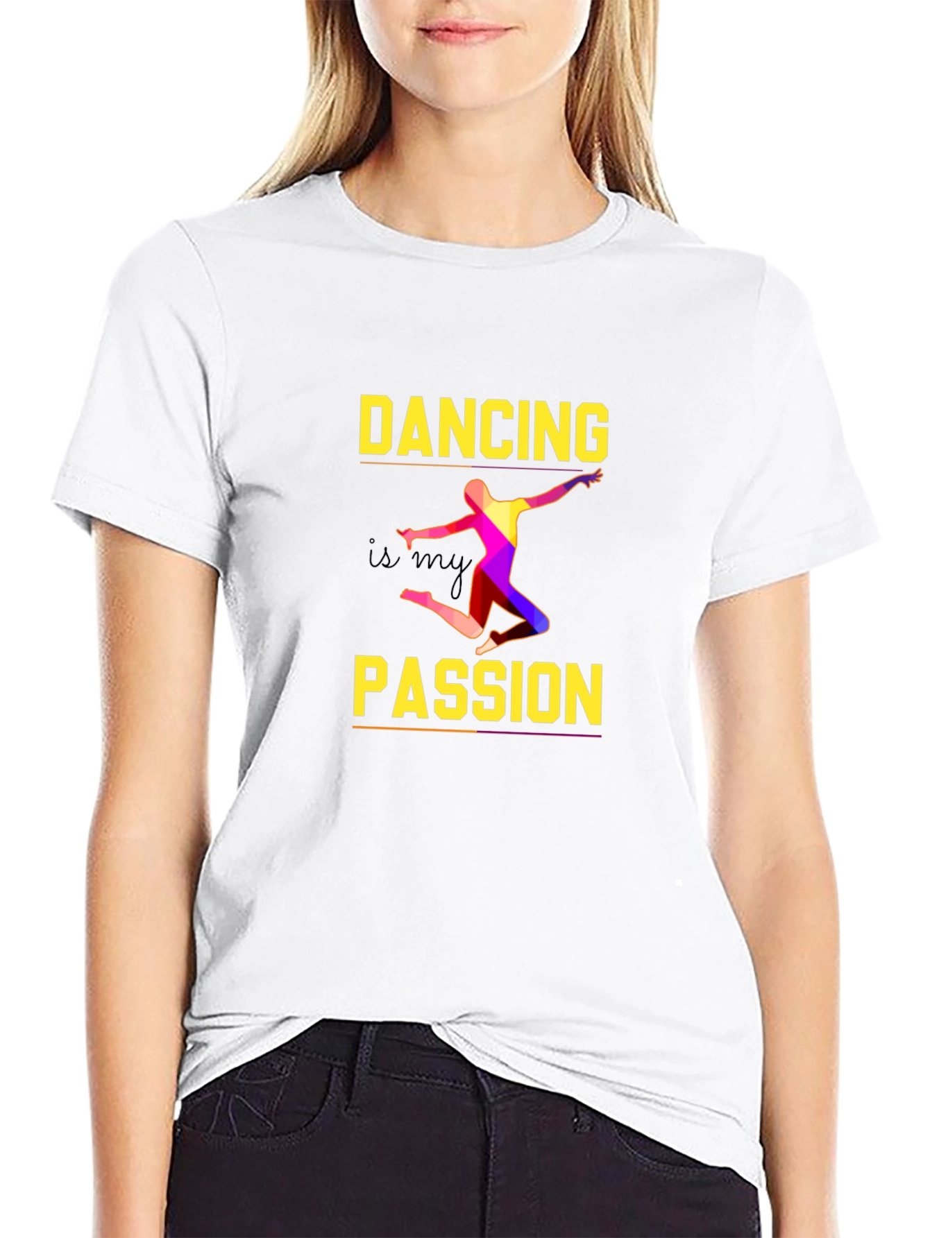 Dancing is My Passion Graphic Tee - Black