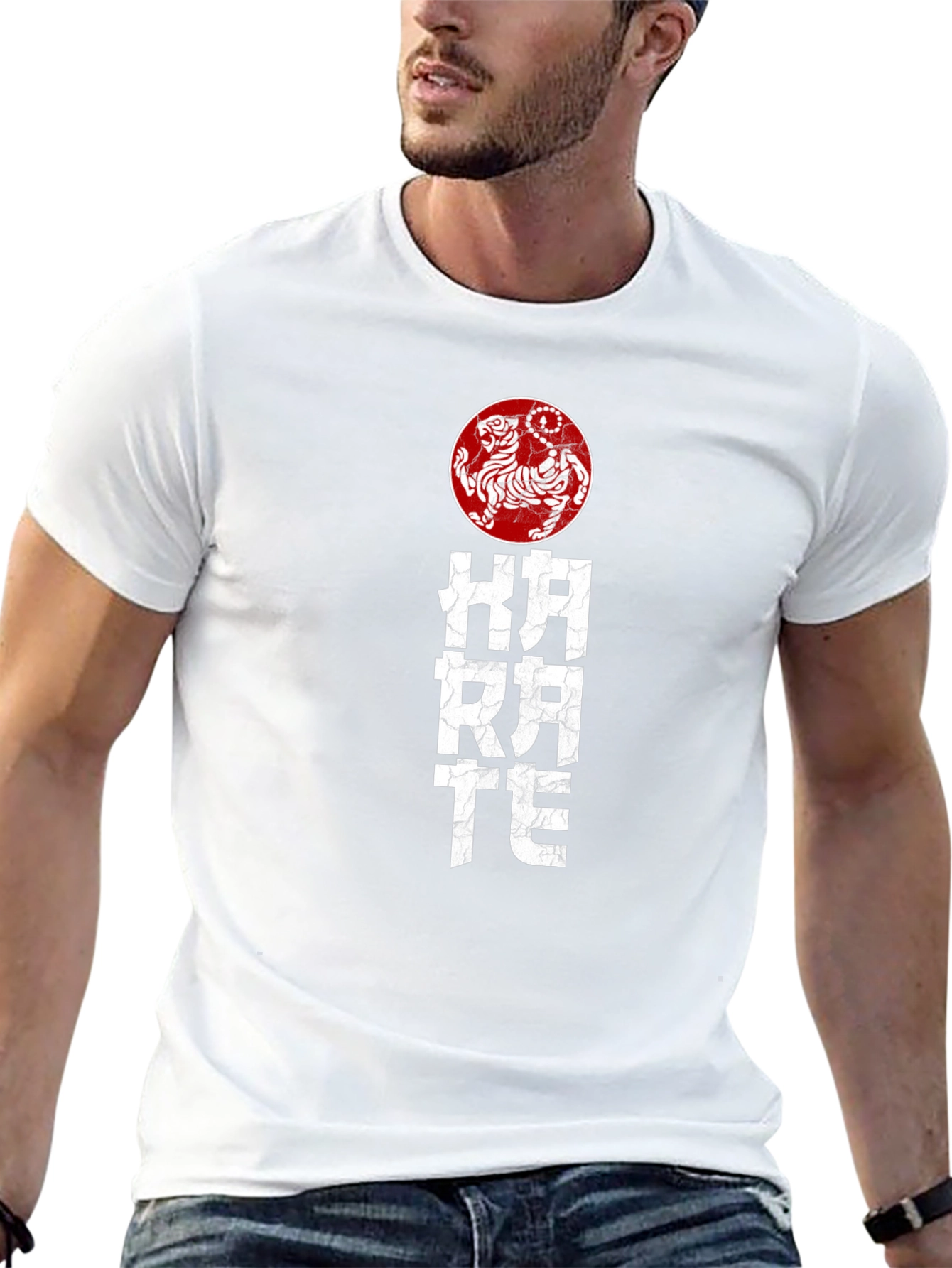 Karate Tiger Graphic Tee - Black Martial Arts T-Shirt