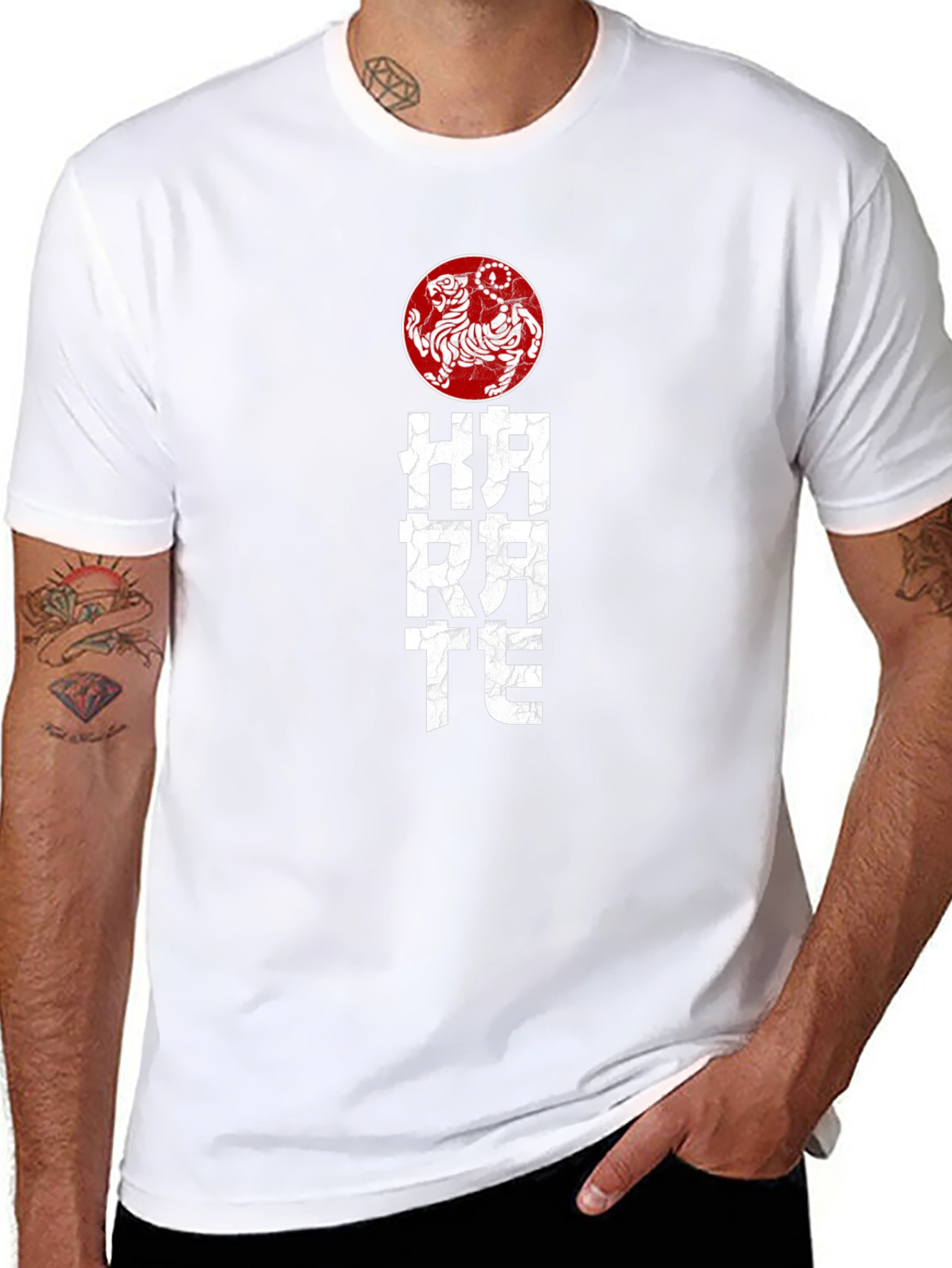 Karate Tiger Graphic Tee - Black Martial Arts T-Shirt