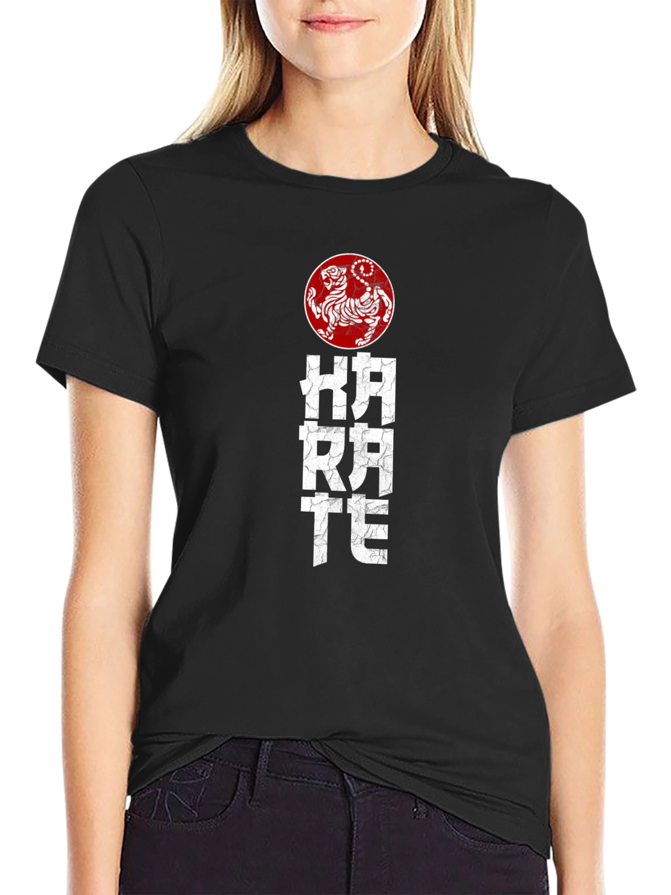 Karate Tiger Graphic Tee - Black Martial Arts T-Shirt