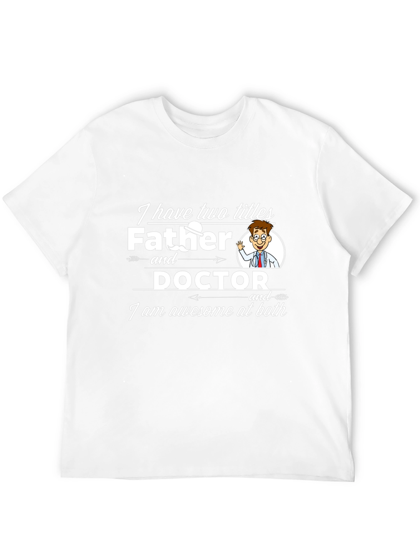 Father Doctor Awesome Black T-Shirt