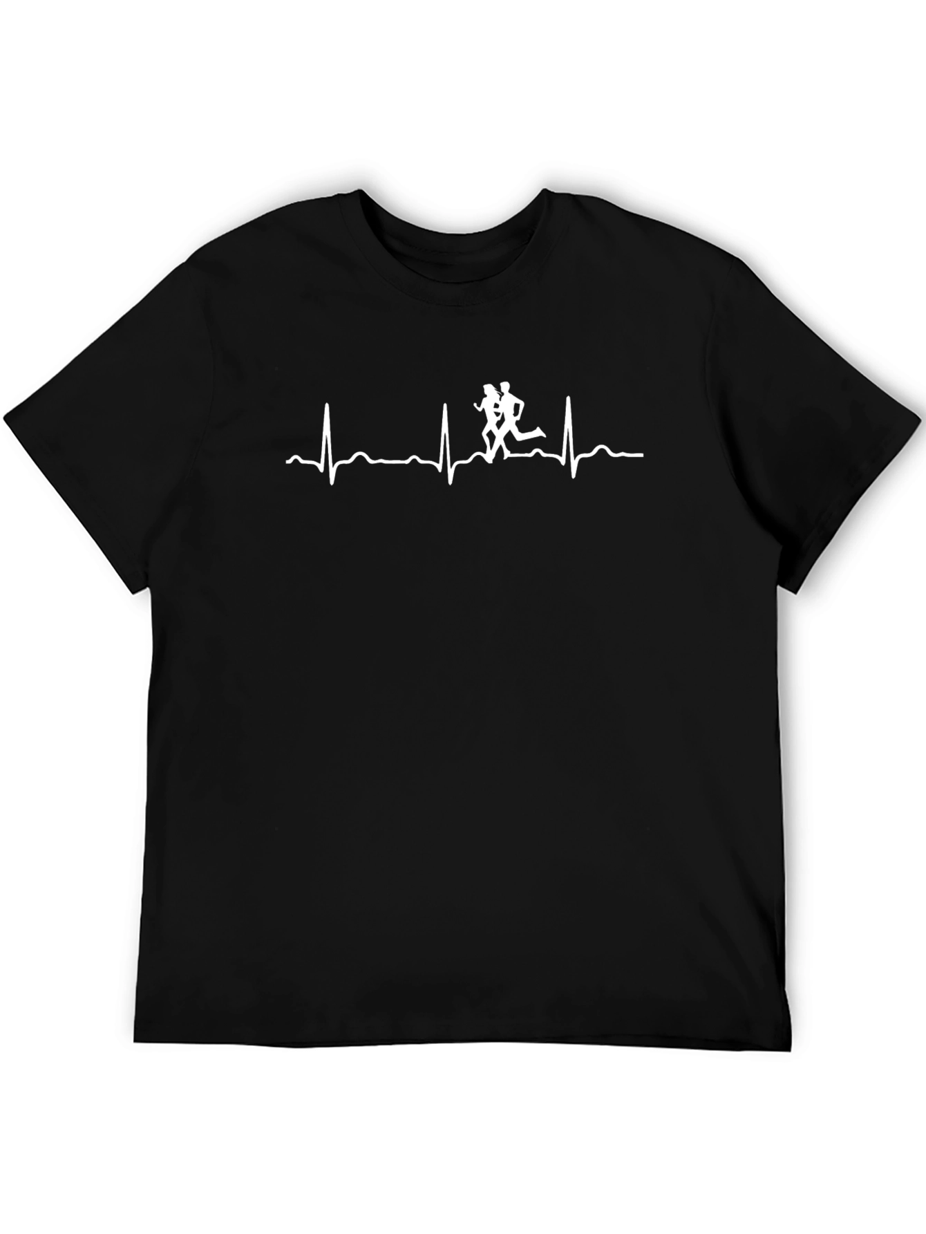 Runners Heartbeat T-Shirt - Black