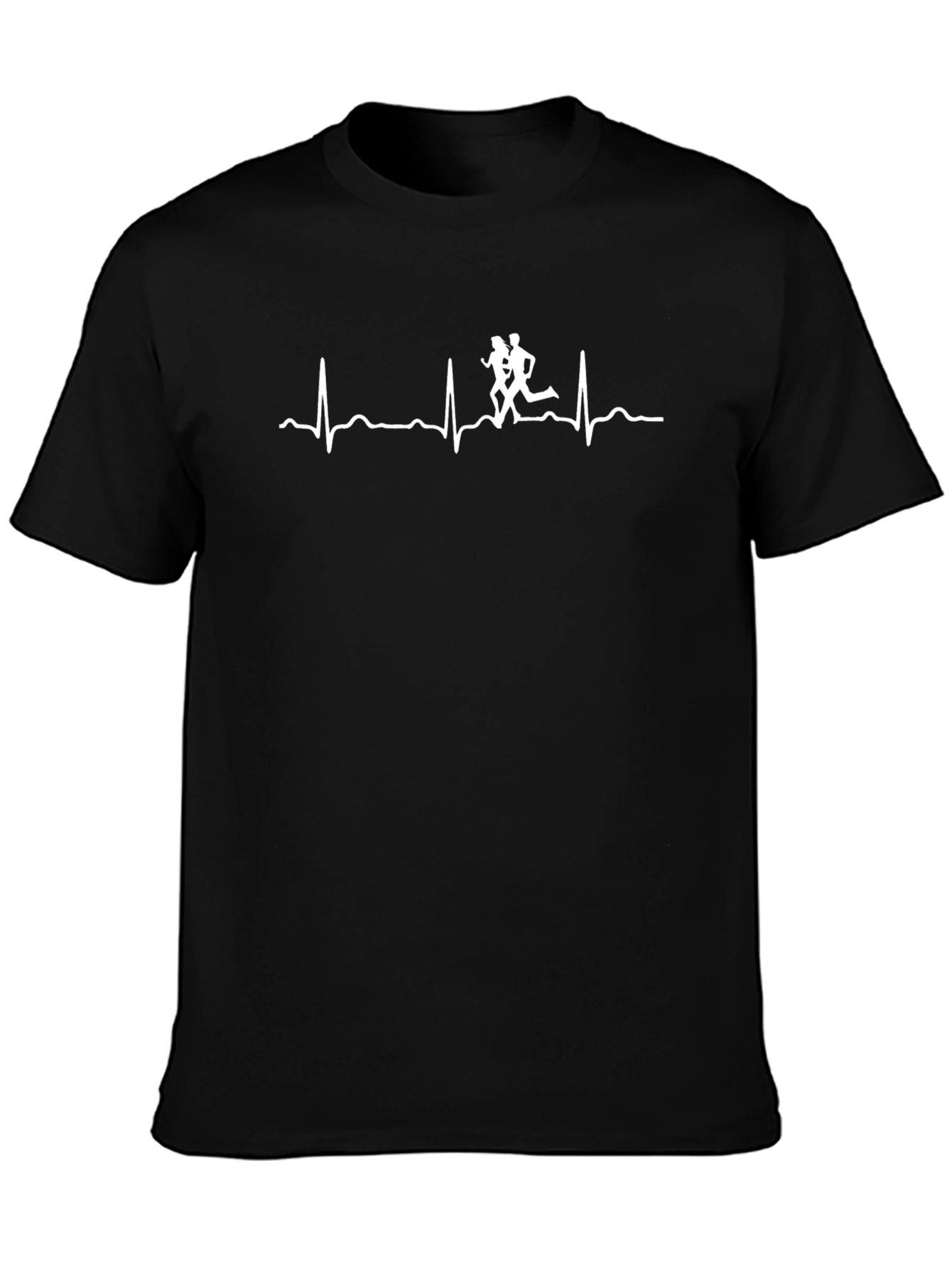 Runners Heartbeat T-Shirt - Black