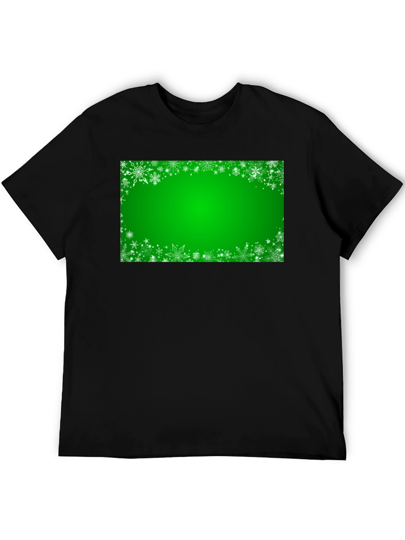 Festive Green Snowflake Graphic Tee