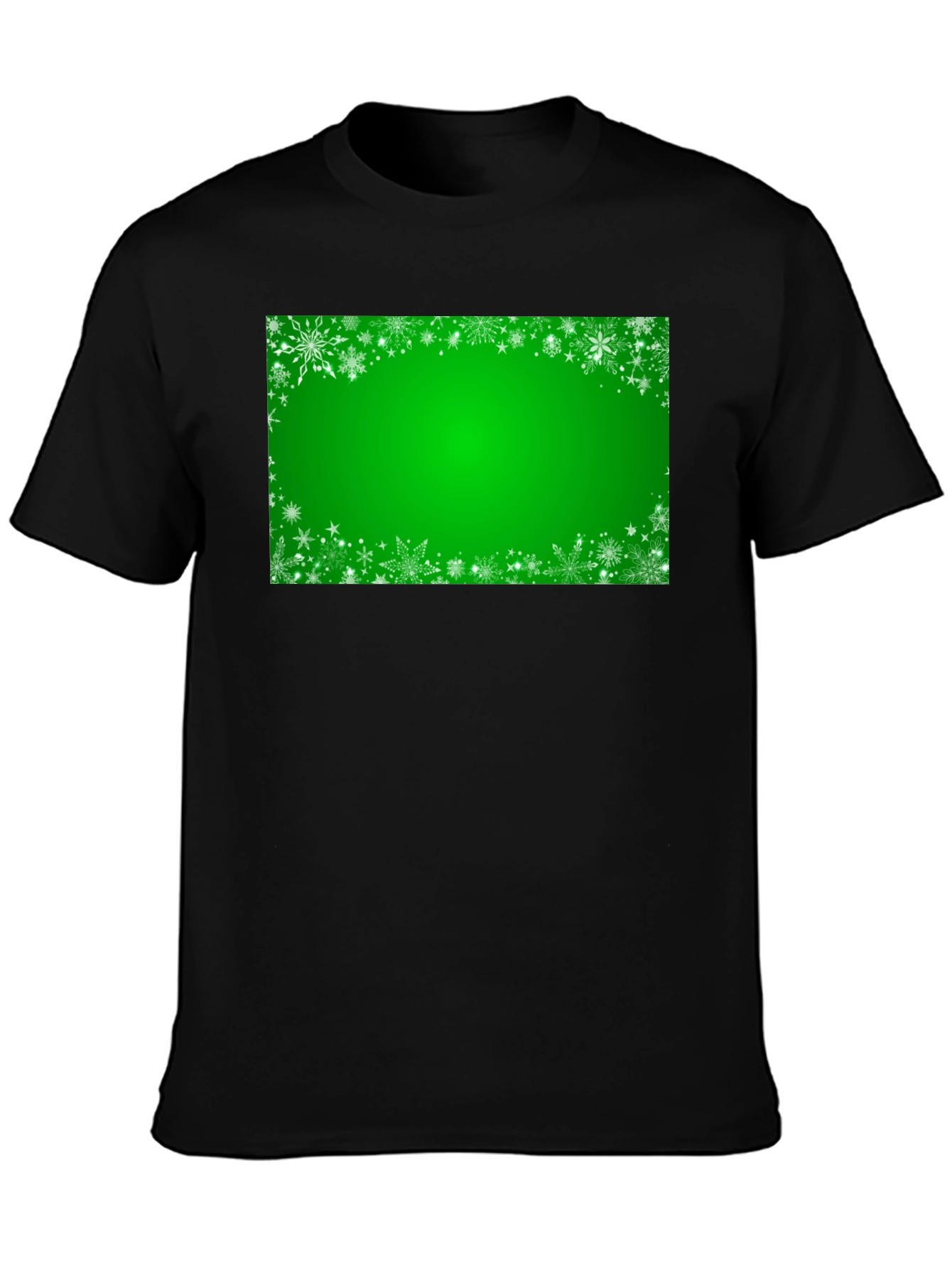 Festive Green Snowflake Graphic Tee