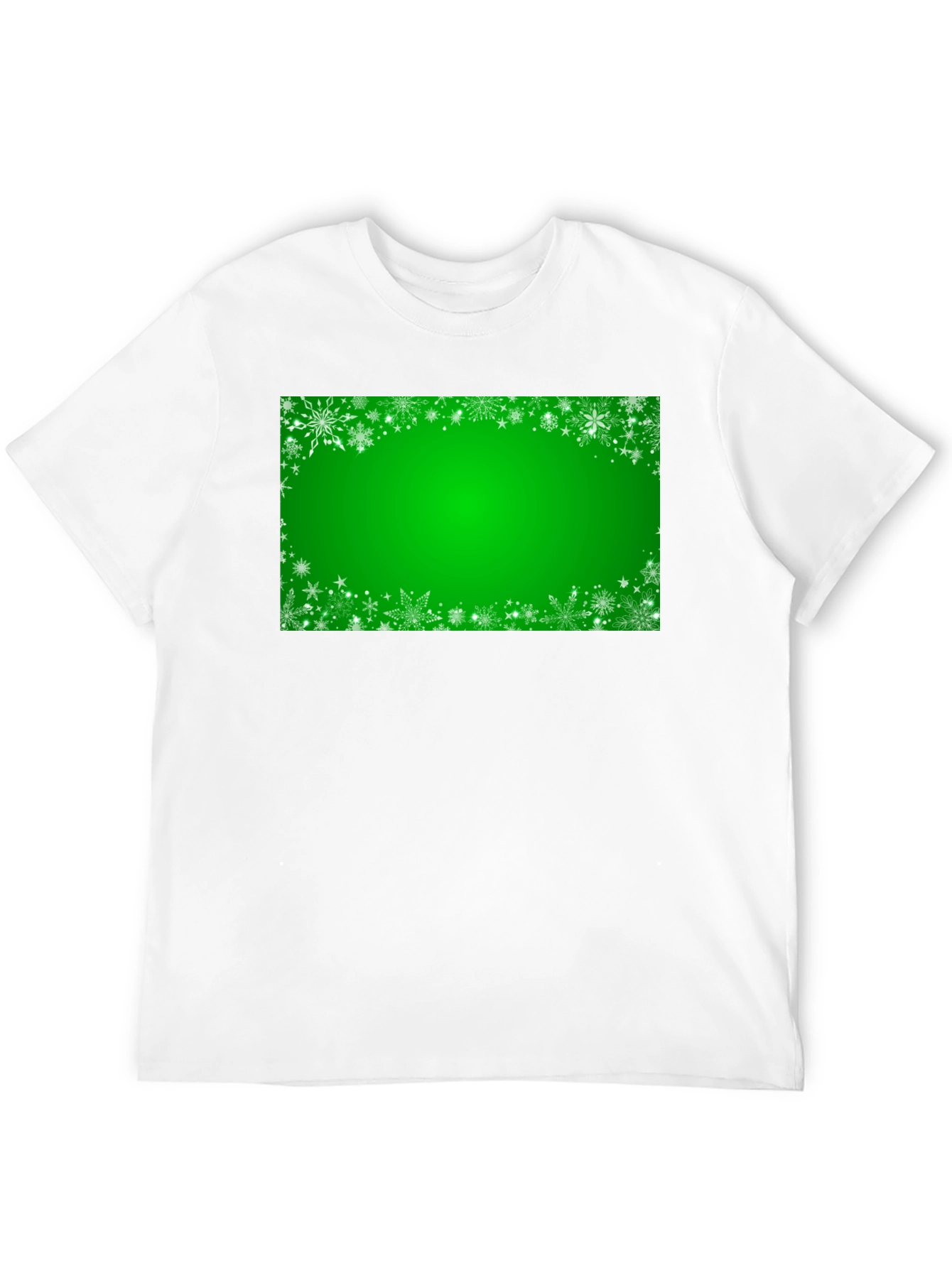 Festive Green Snowflake Graphic Tee
