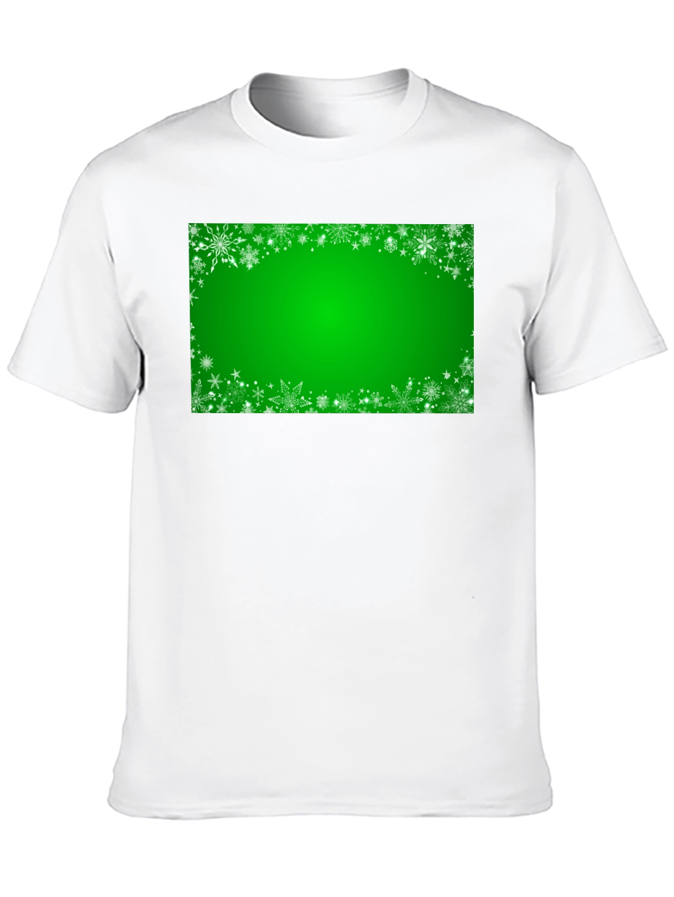 Festive Green Snowflake Graphic Tee
