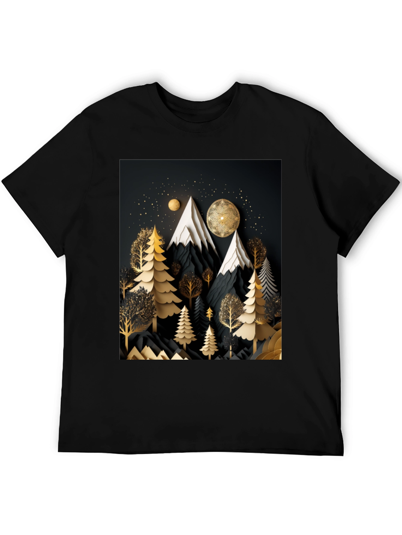 Elegant Mountain Forest T-Shirt