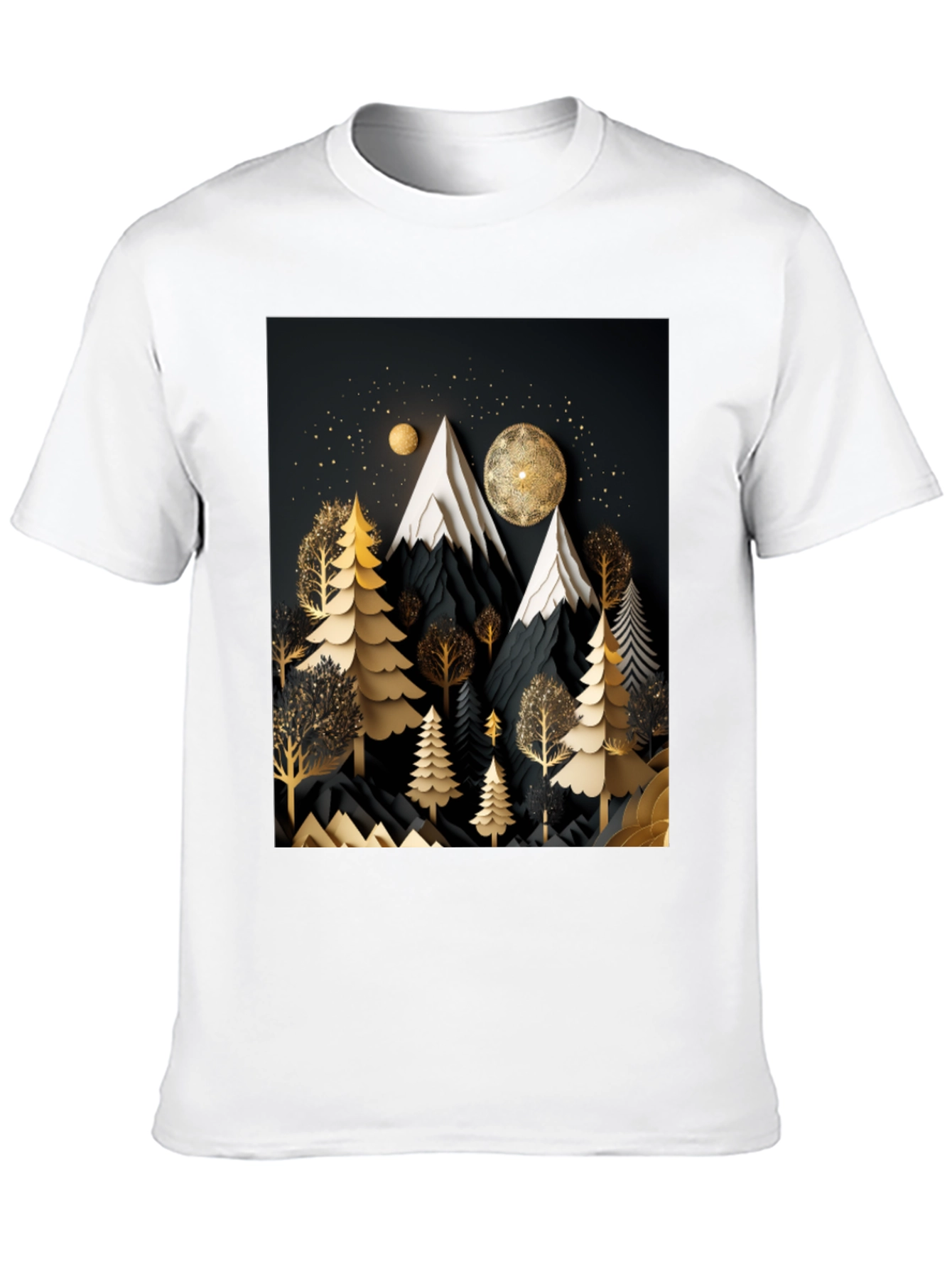 Elegant Mountain Forest T-Shirt