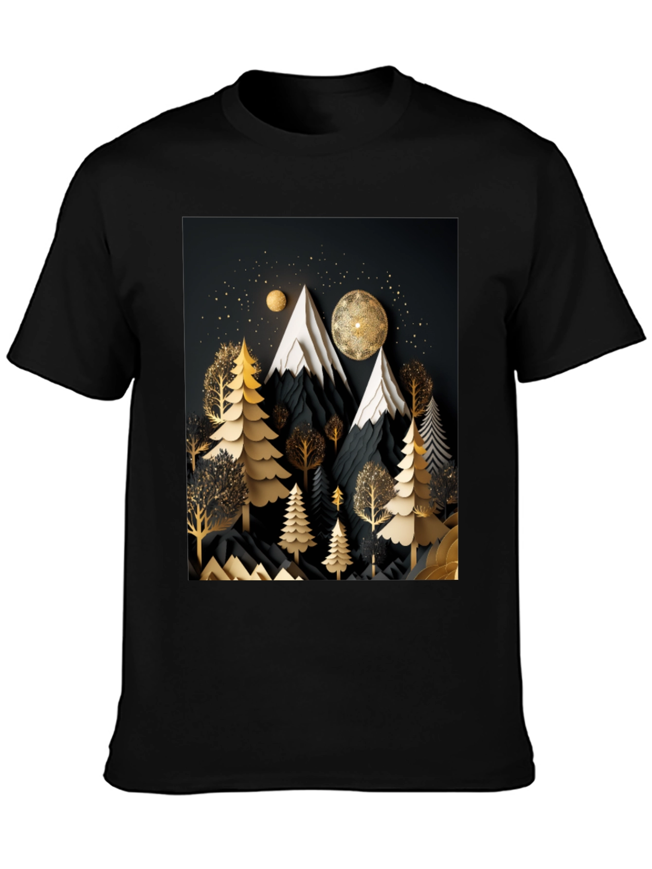 Elegant Mountain Forest T-Shirt