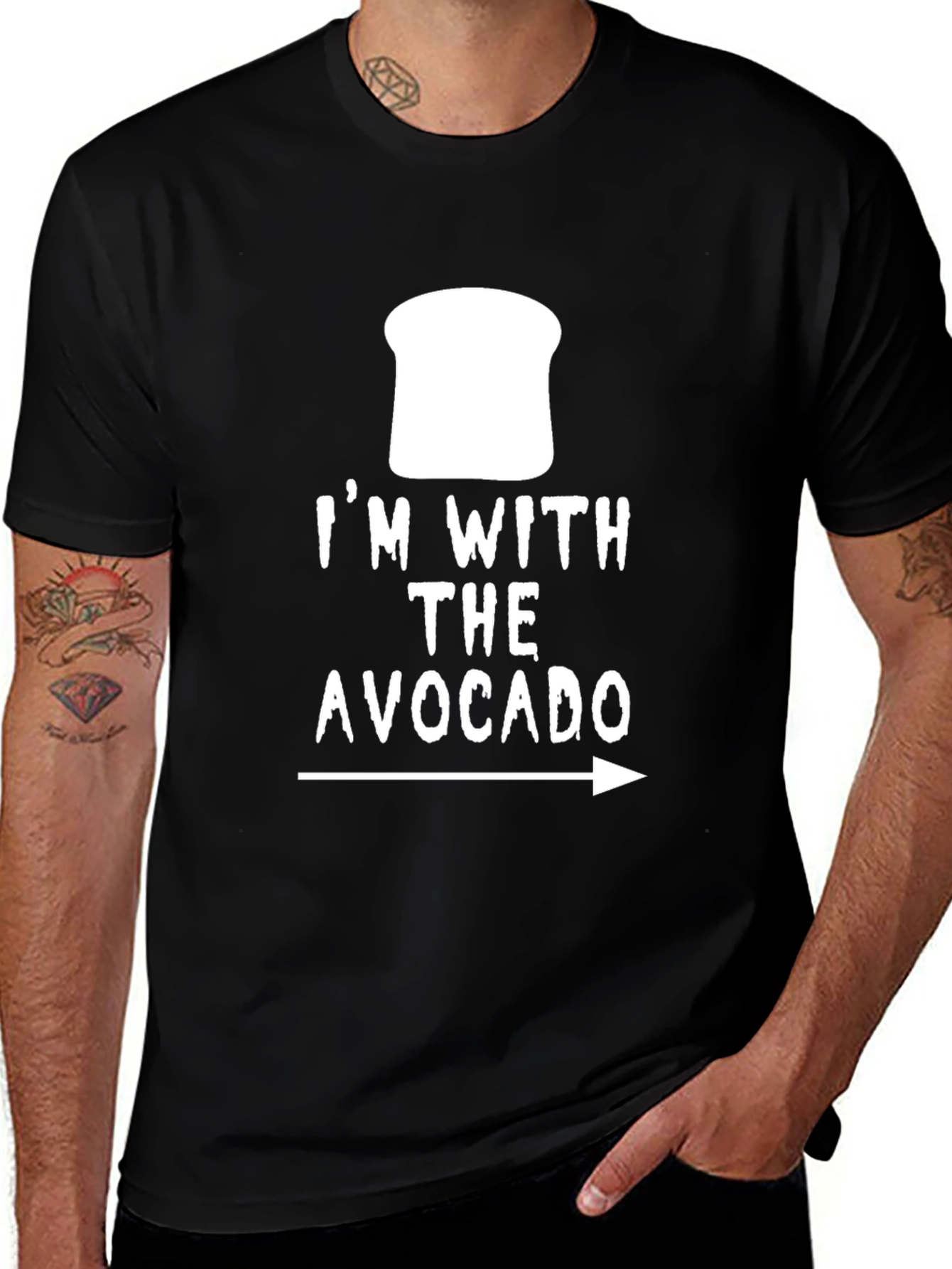 Im With The Avocado T-Shirt - Funny Foodie Tee