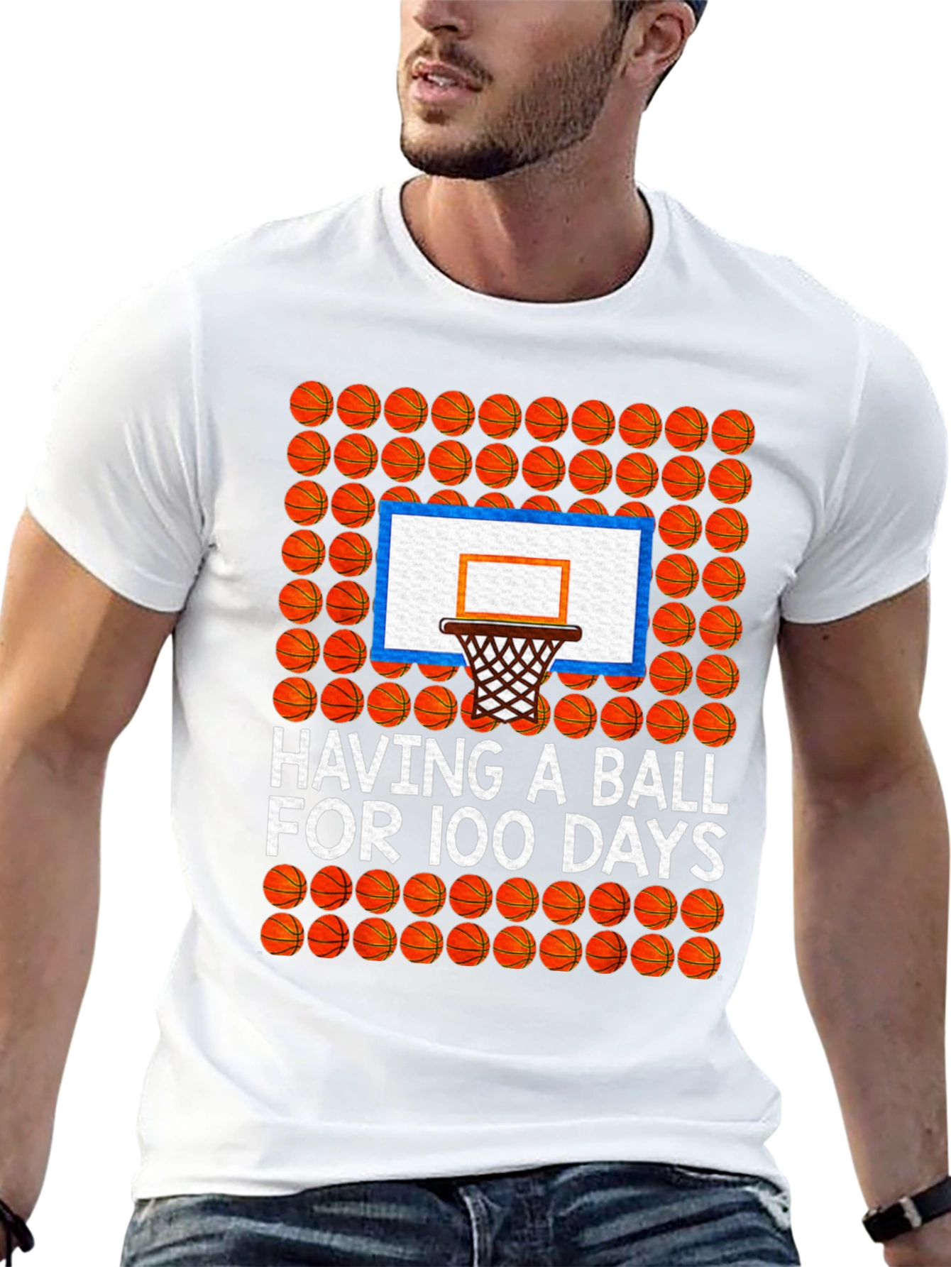 100 Days of School Basketball T-Shirt