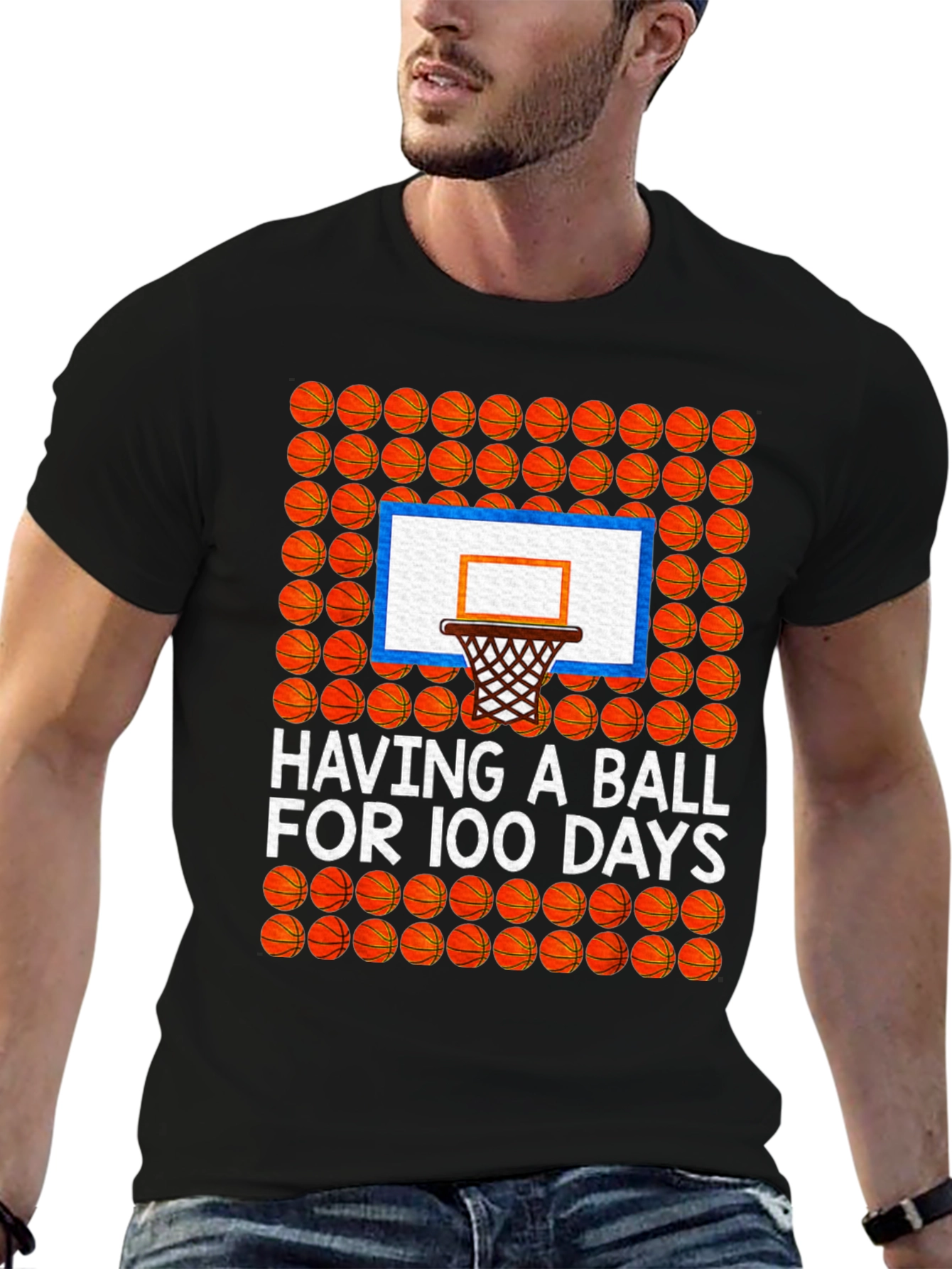 100 Days of School Basketball T-Shirt