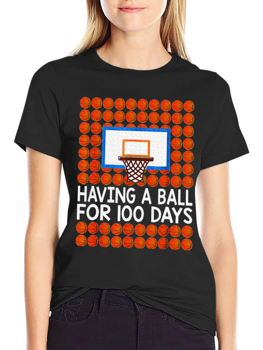 100 Days of School Basketball T-Shirt