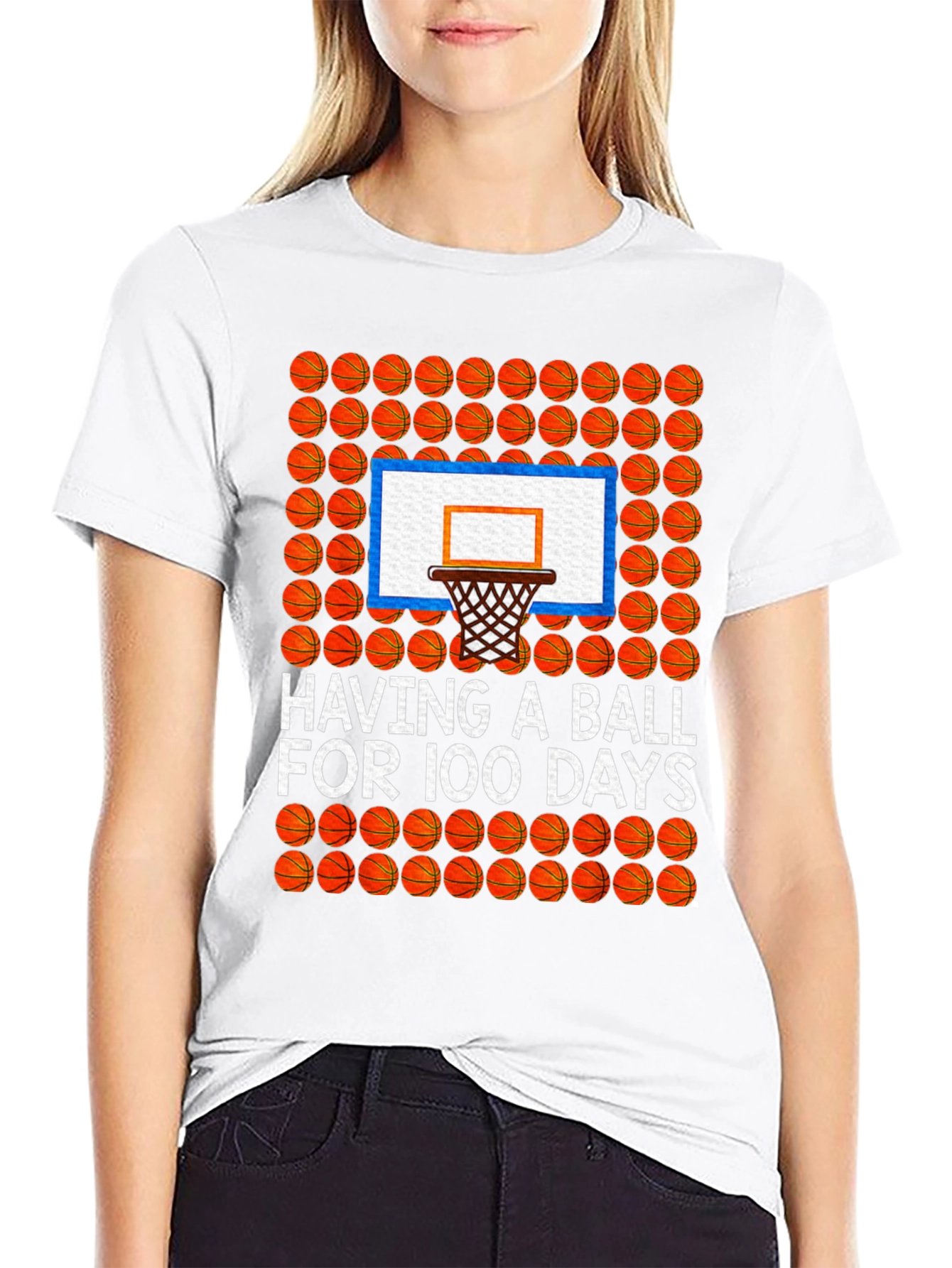 100 Days of School Basketball T-Shirt