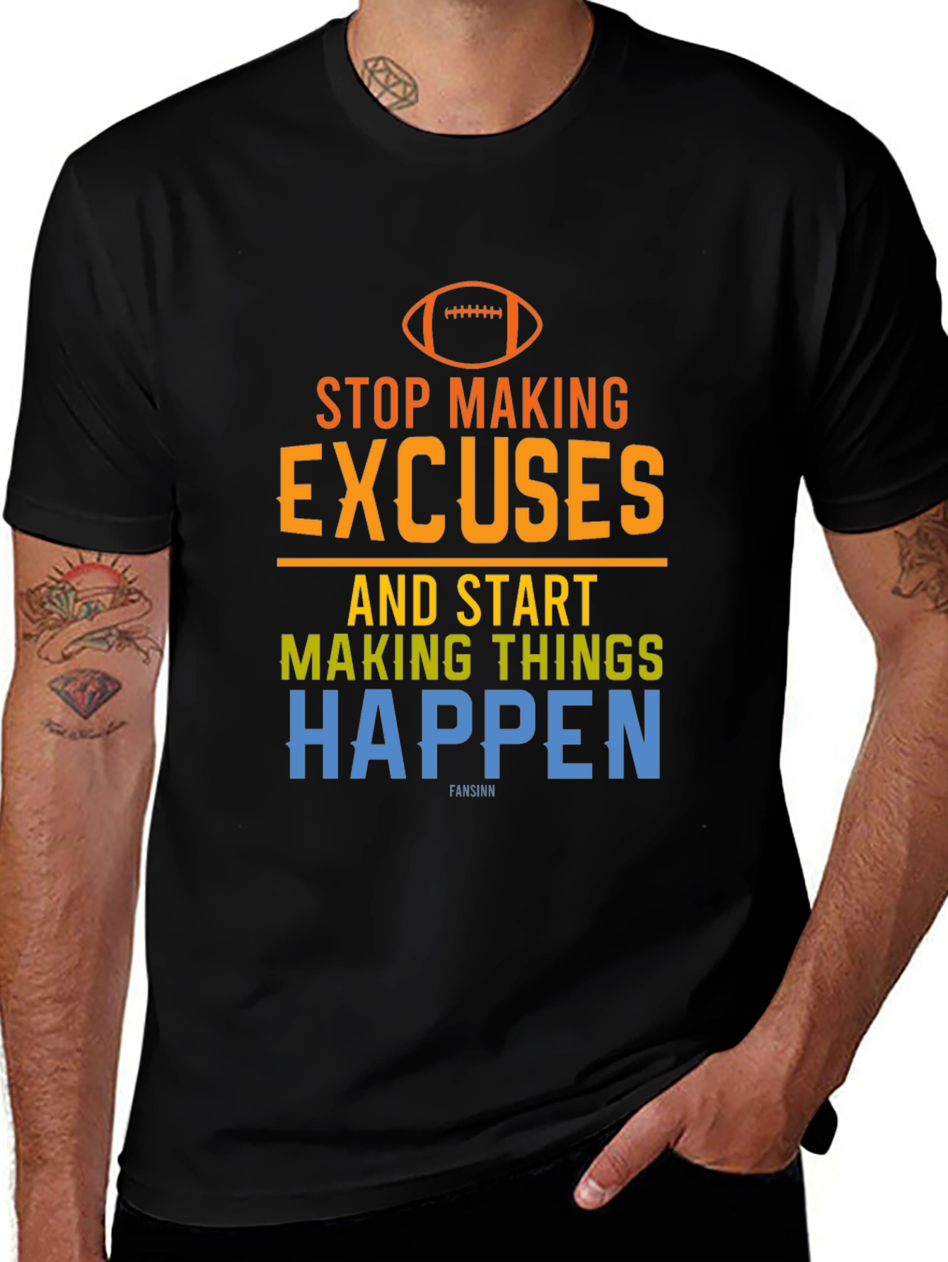 Motivational Football Graphic T-Shirt