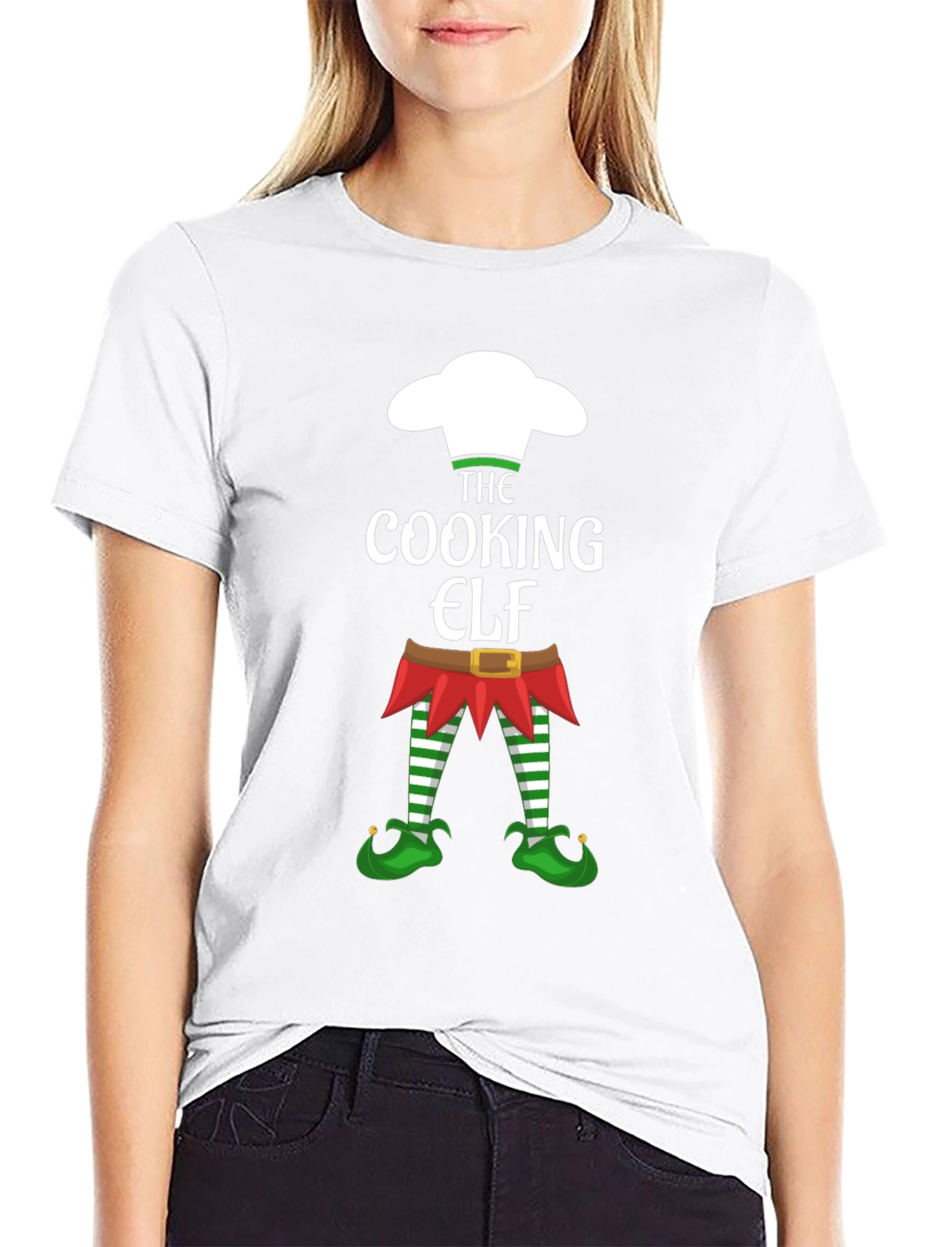 Cooking Elf Graphic Tee - Holiday Festive Shirt