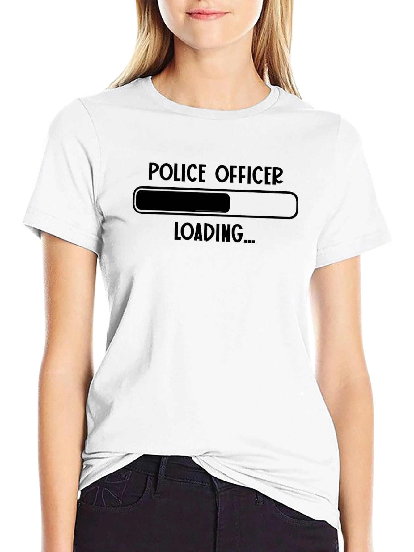 Police Officer Loading Funny Graphic T-Shirt