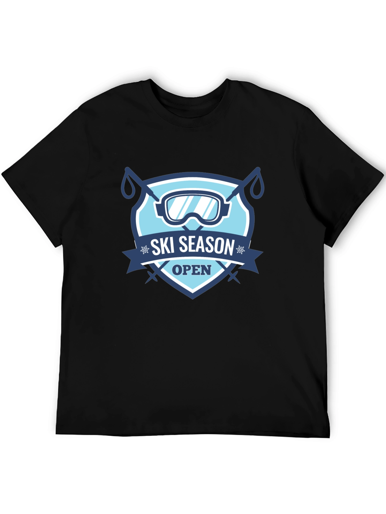 Ski Season Open Black T-Shirt