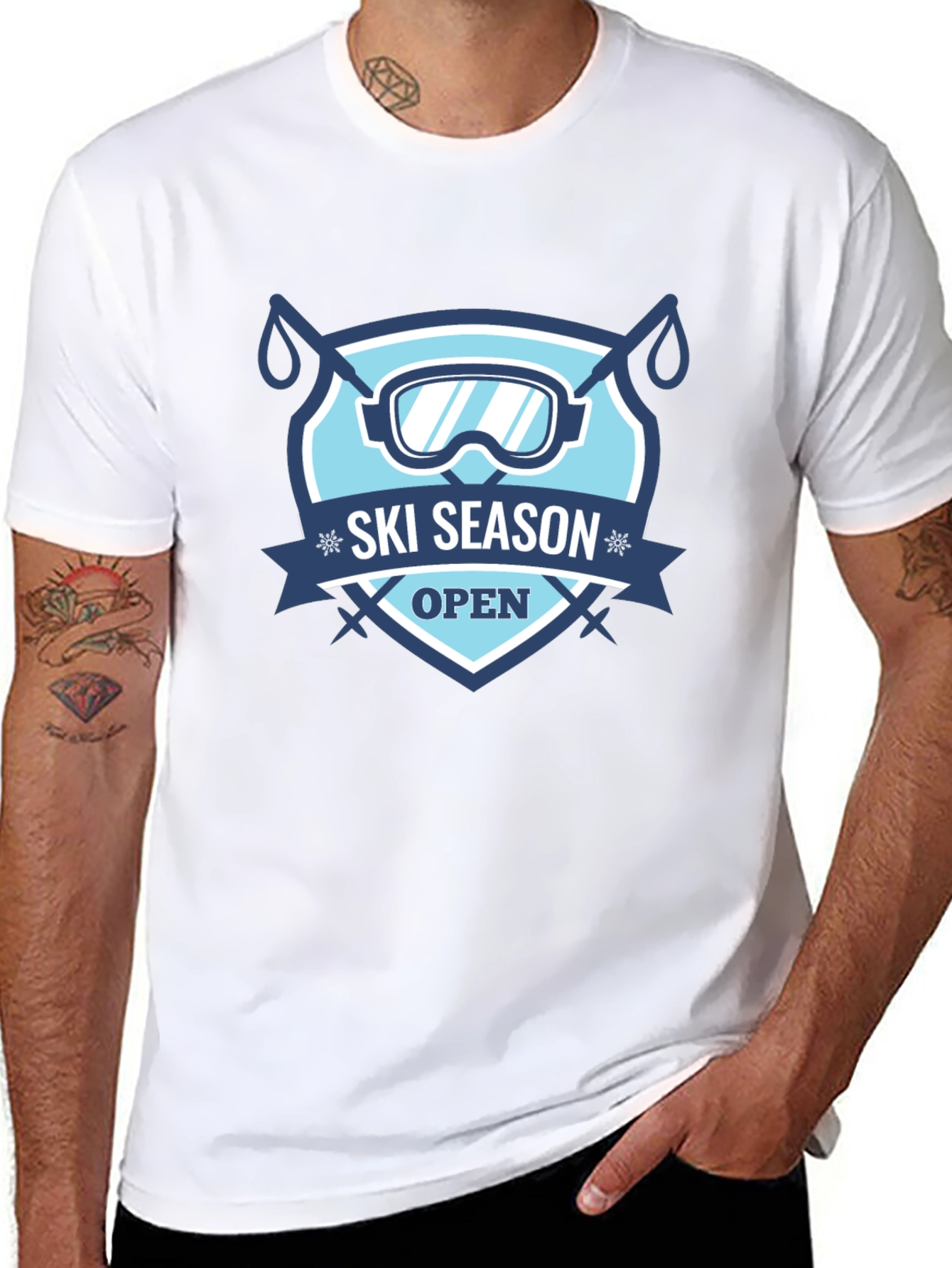 Ski Season Open Black T-Shirt
