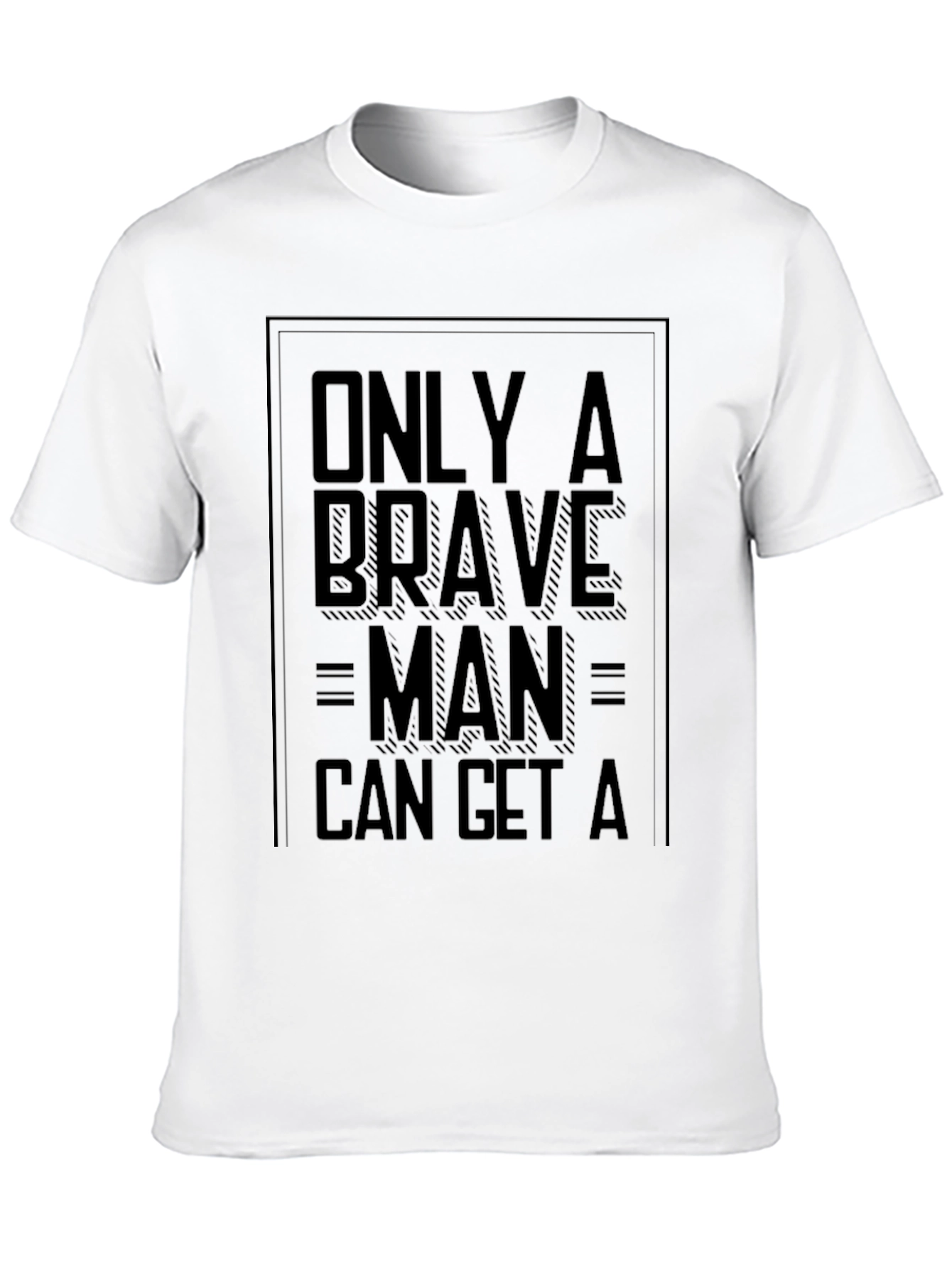 Brave Man Graphic Tee - Black Cotton Blend