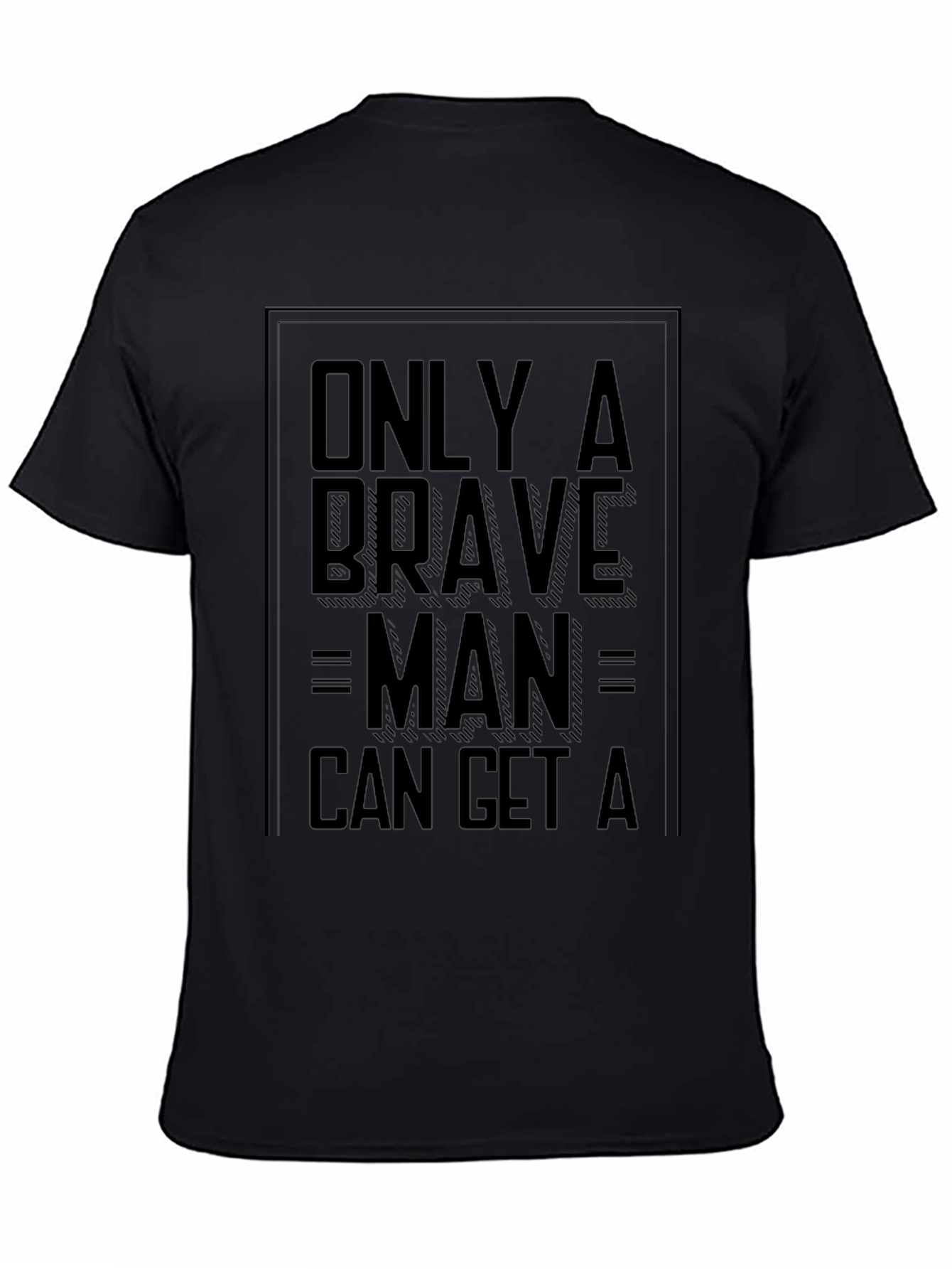 Brave Man Graphic Tee - Black Cotton Blend