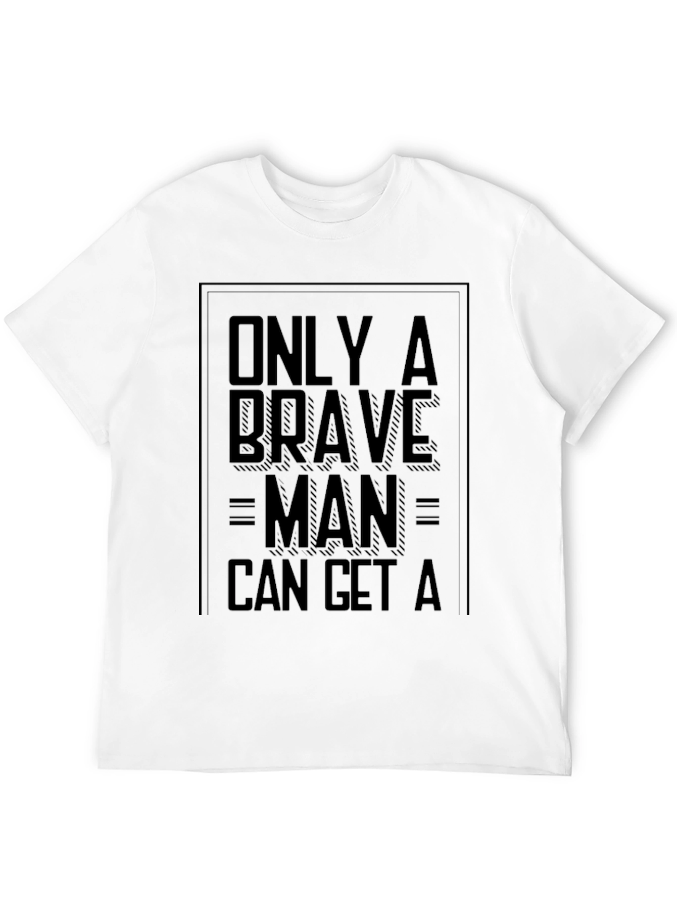 Brave Man Graphic Tee - Black Cotton Blend