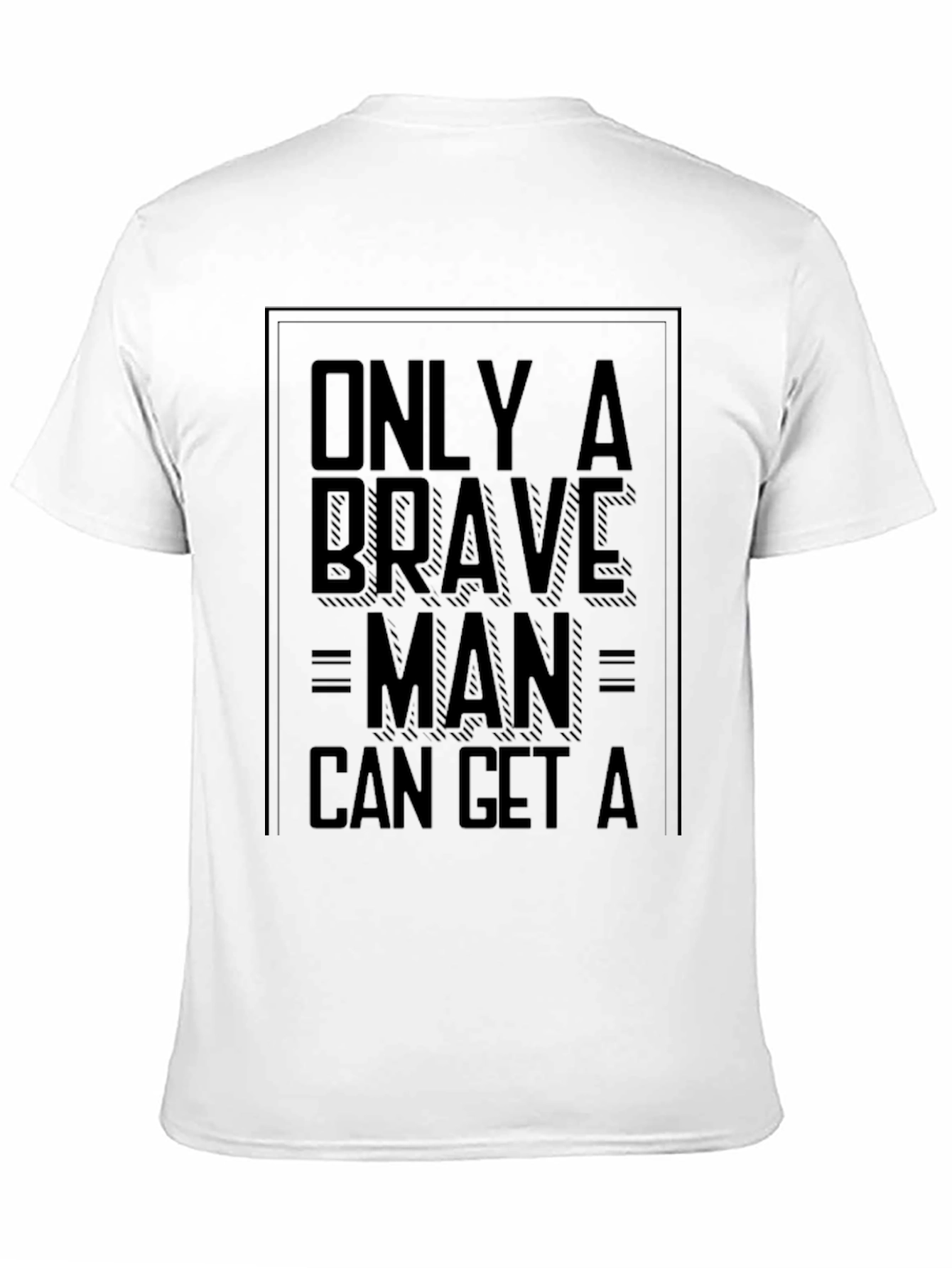 Brave Man Graphic Tee - Black Cotton Blend