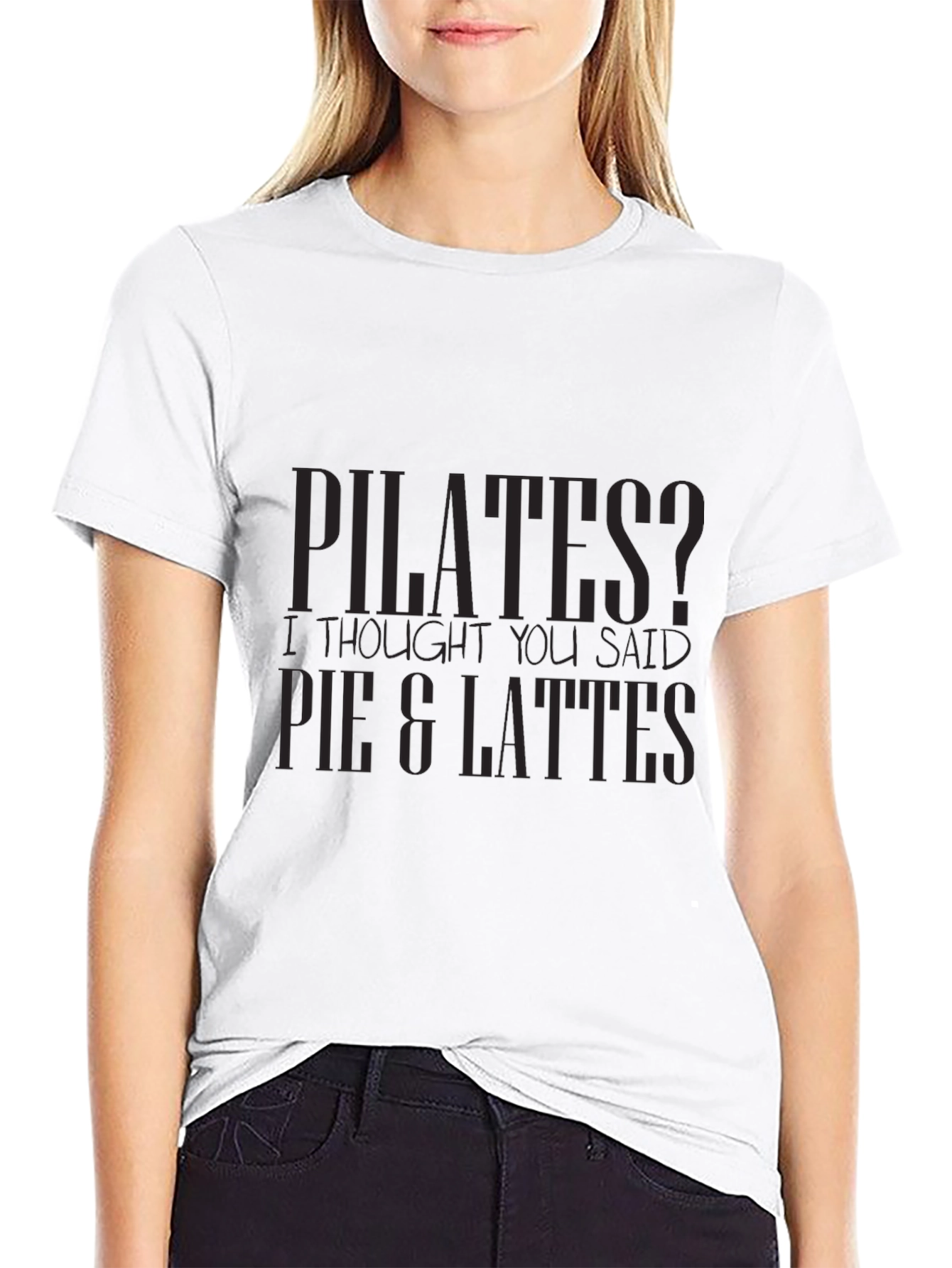 Pilates? Pie & Lattes T-Shirt Funny Workout Tee