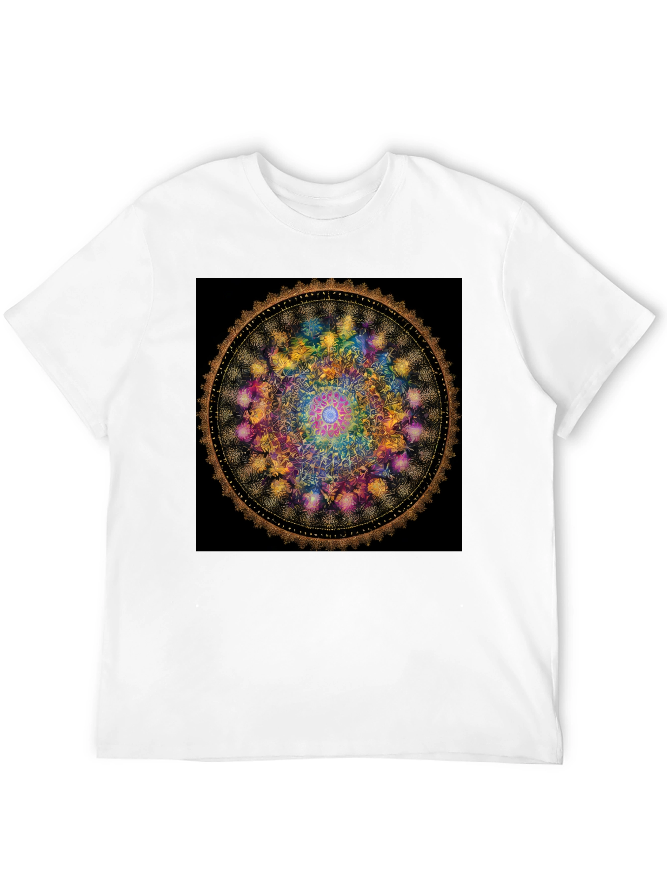 Mandala Art Graphic Black Tee