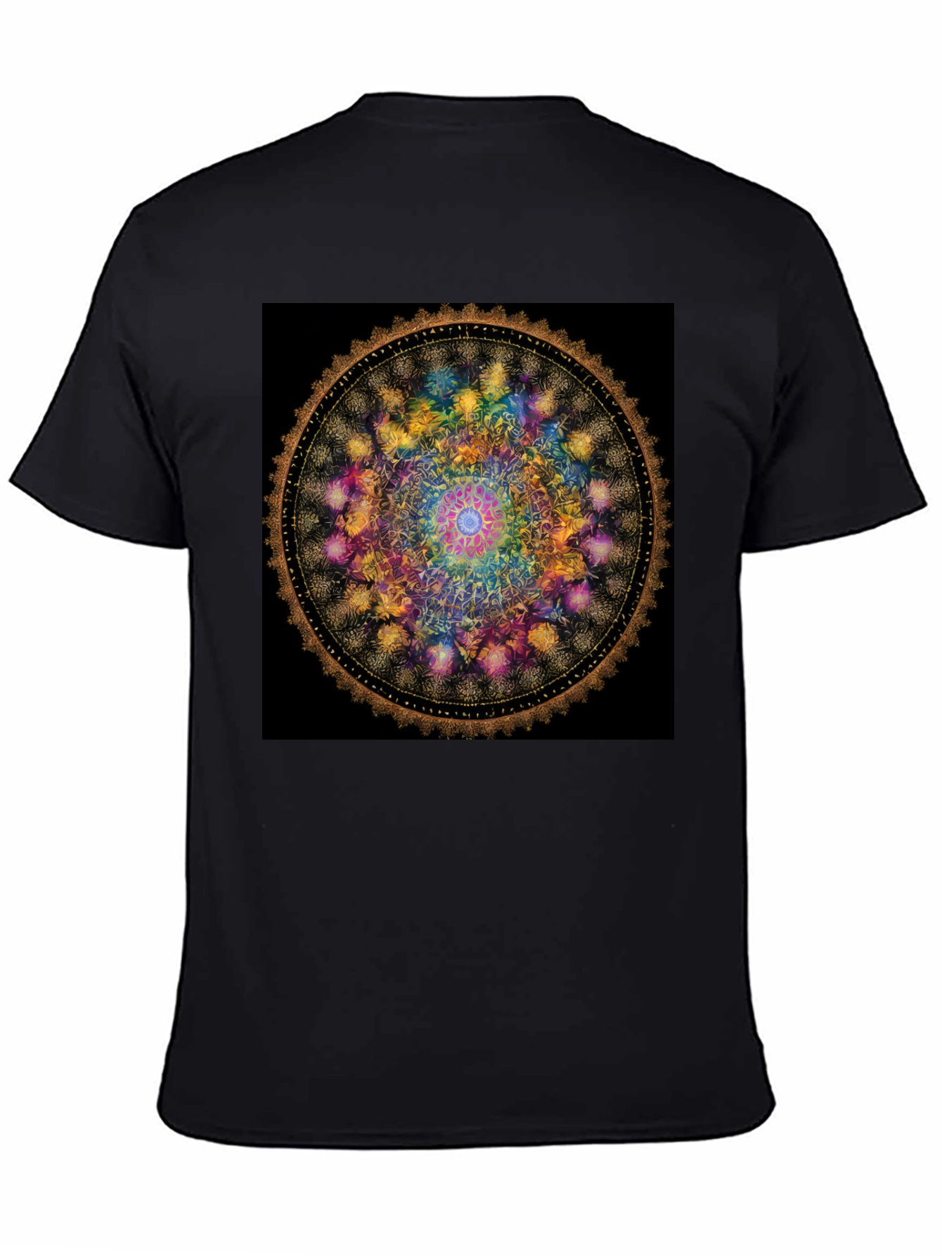 Mandala Art Graphic Black Tee