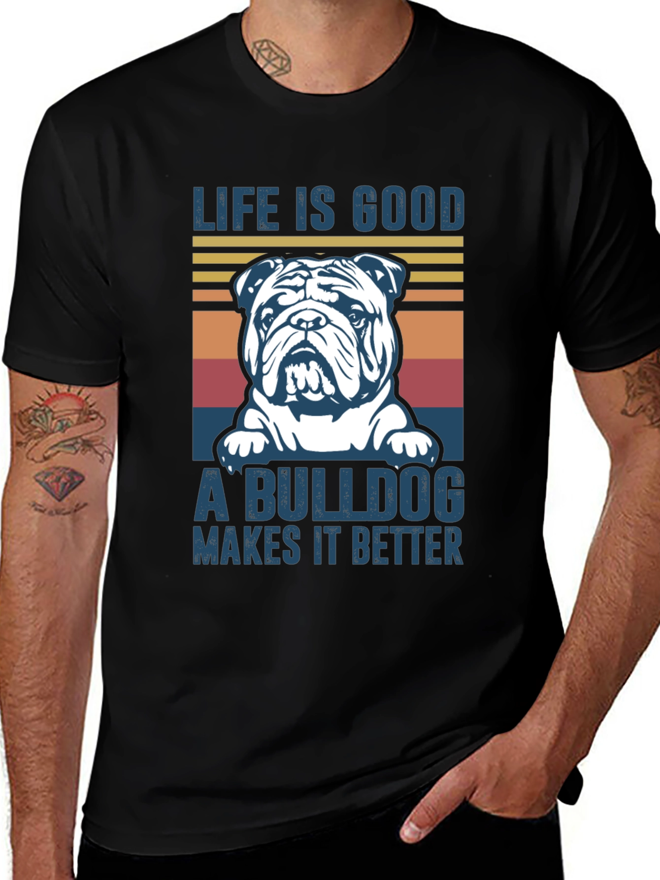 Life is Good Bulldog T-Shirt