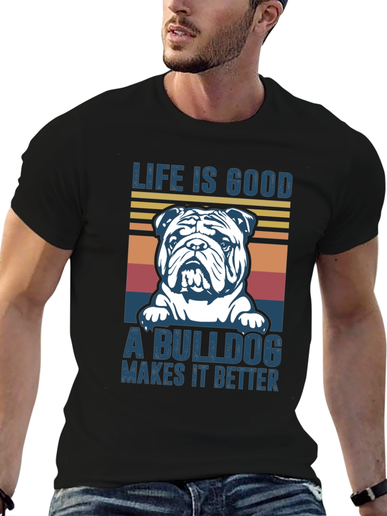 Life is Good Bulldog T-Shirt