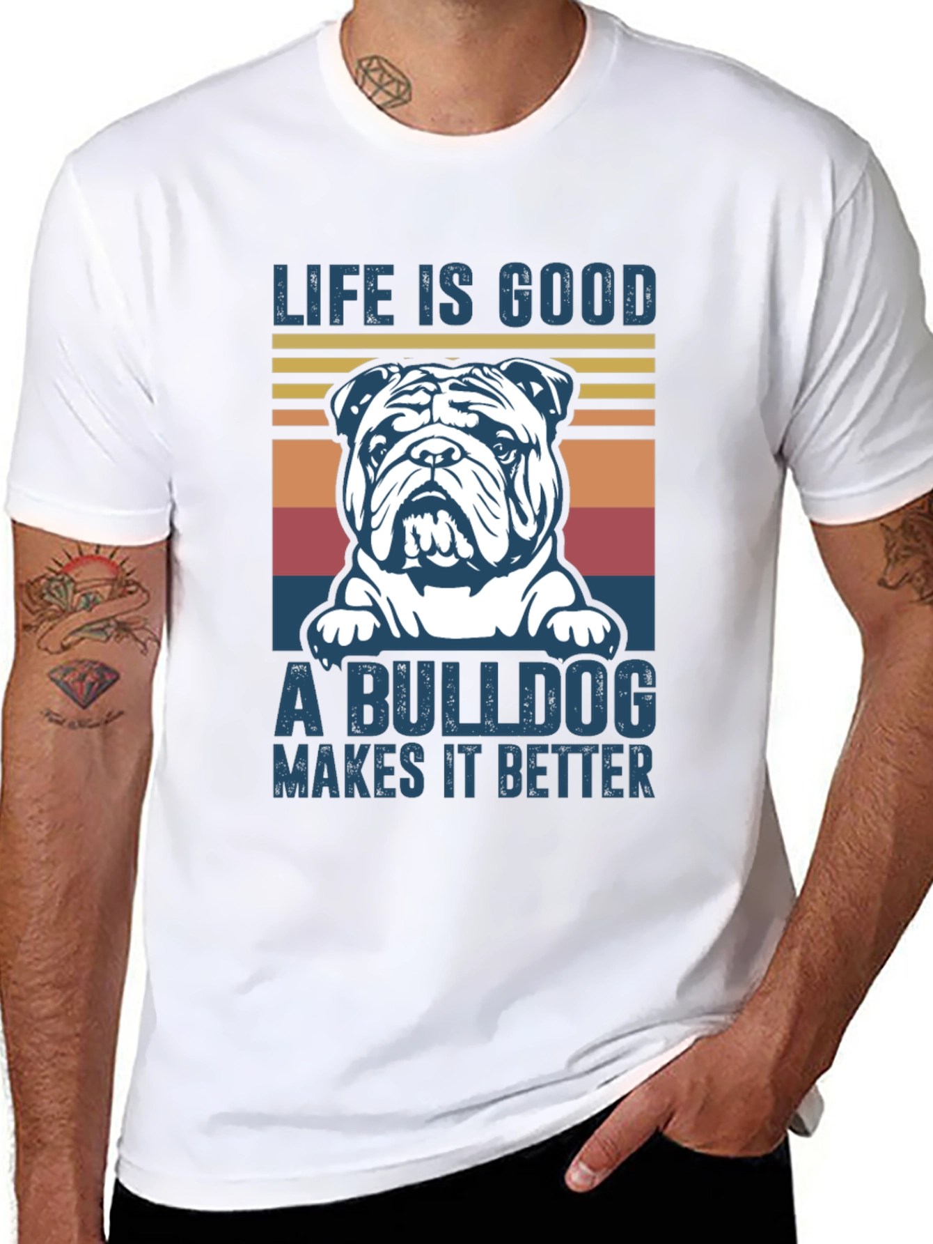 Life is Good Bulldog T-Shirt
