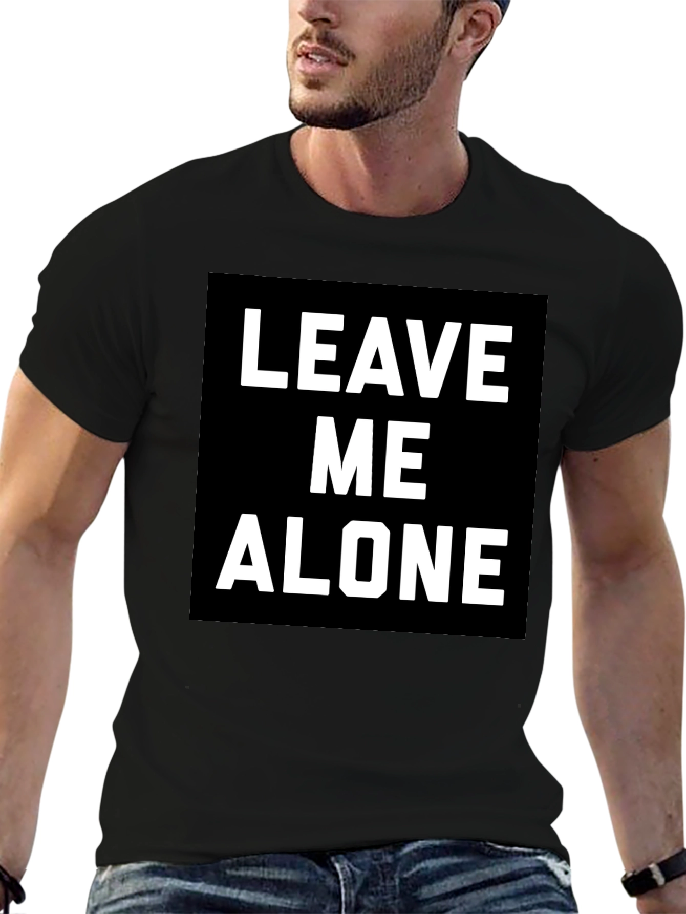Leave Me Alone T-Shirt - Black Graphic Tee