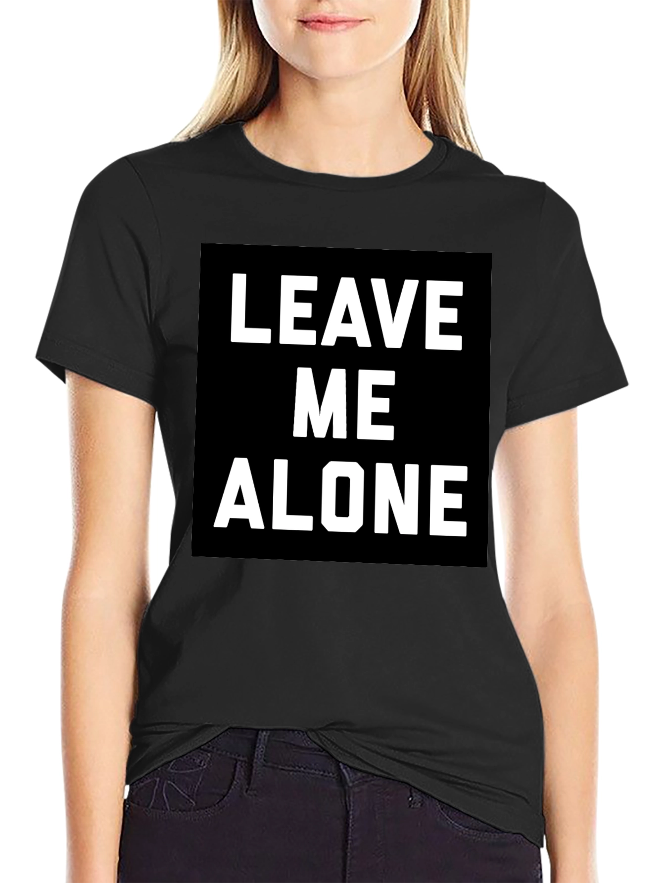 Leave Me Alone T-Shirt - Black Graphic Tee