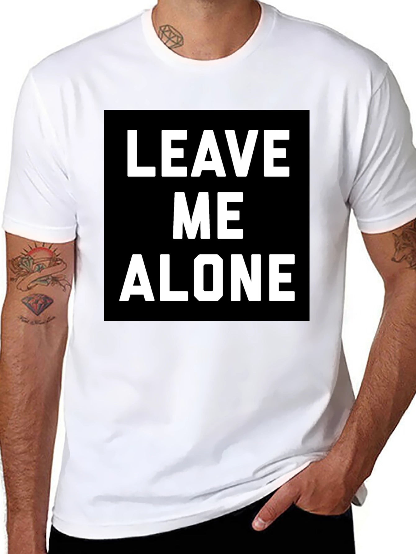 Leave Me Alone T-Shirt - Black Graphic Tee