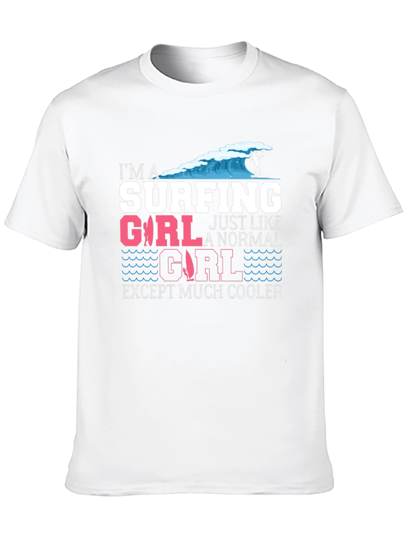 Surfing Girl Graphic Tee - Cool & Unique Design