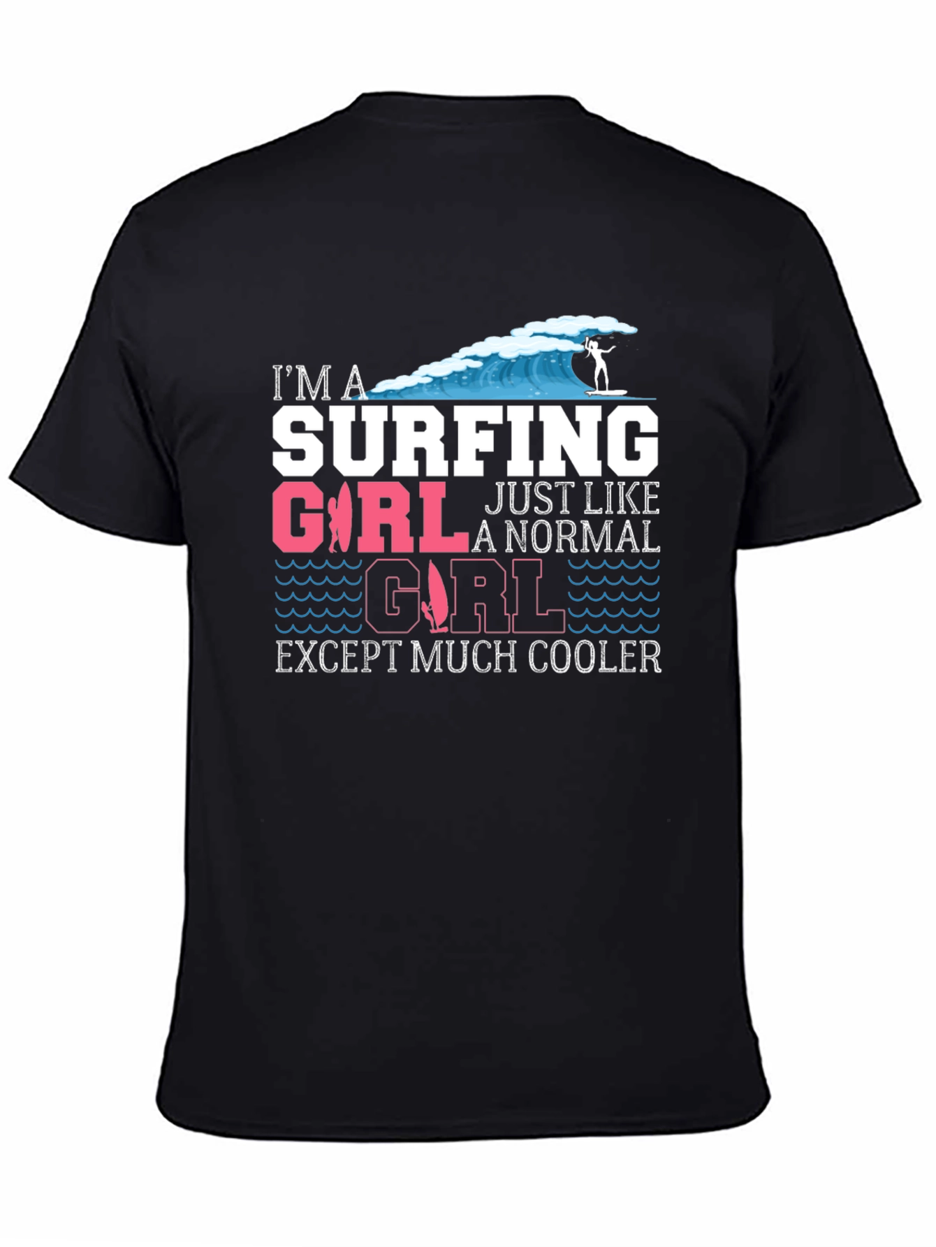 Surfing Girl Graphic Tee - Cool & Unique Design