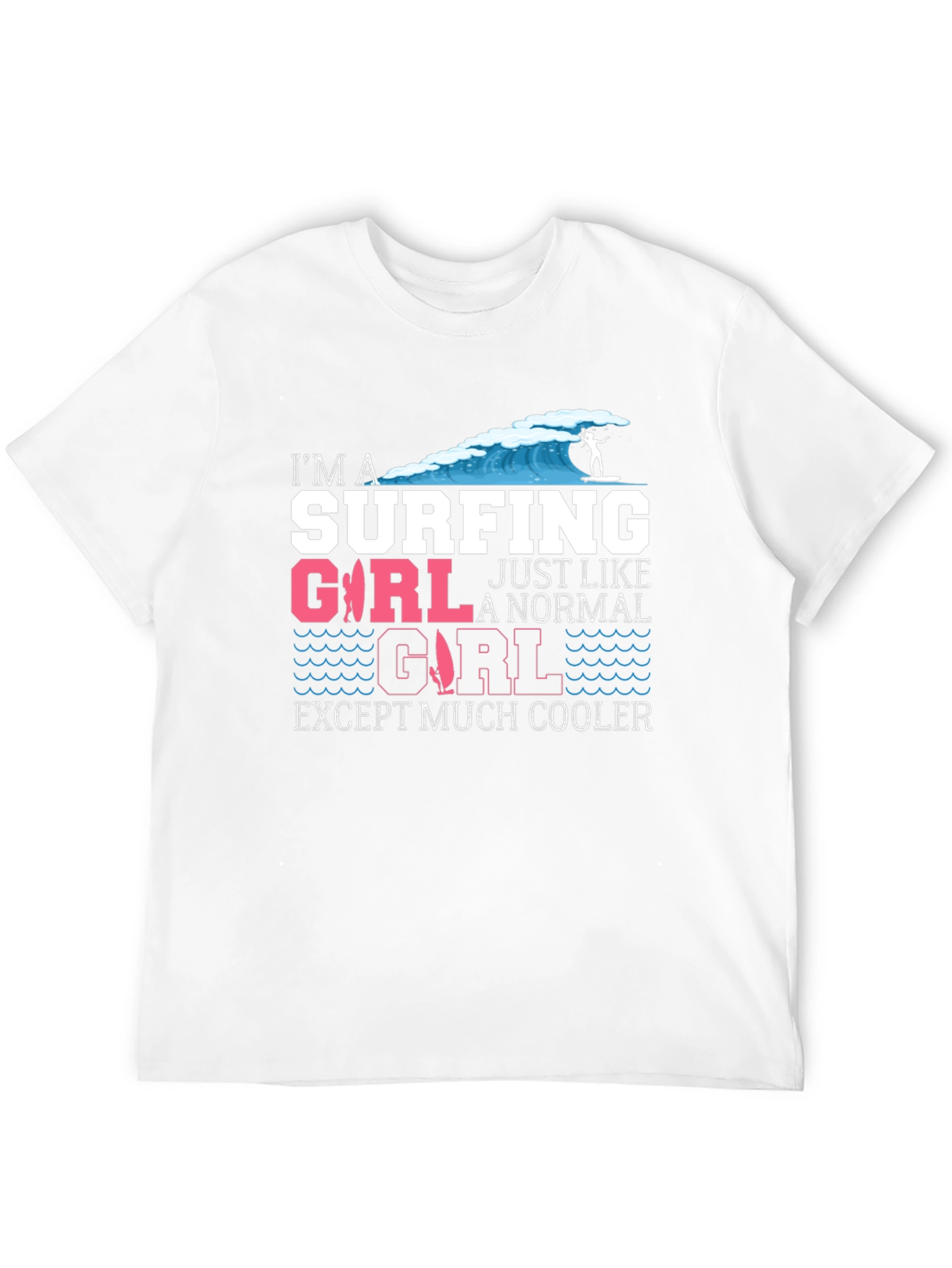 Surfing Girl Graphic Tee - Cool & Unique Design