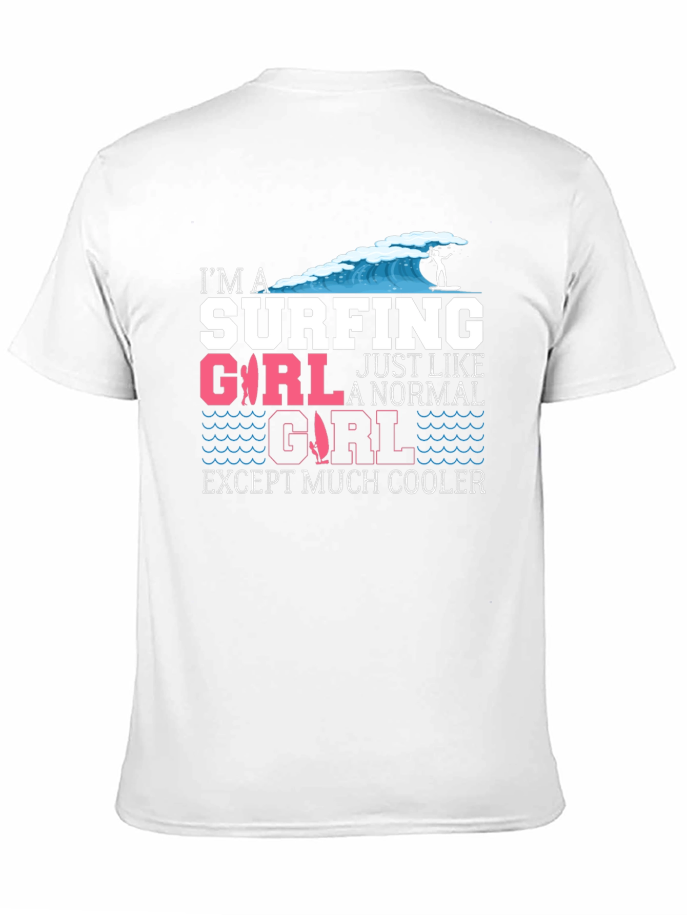 Surfing Girl Graphic Tee - Cool & Unique Design