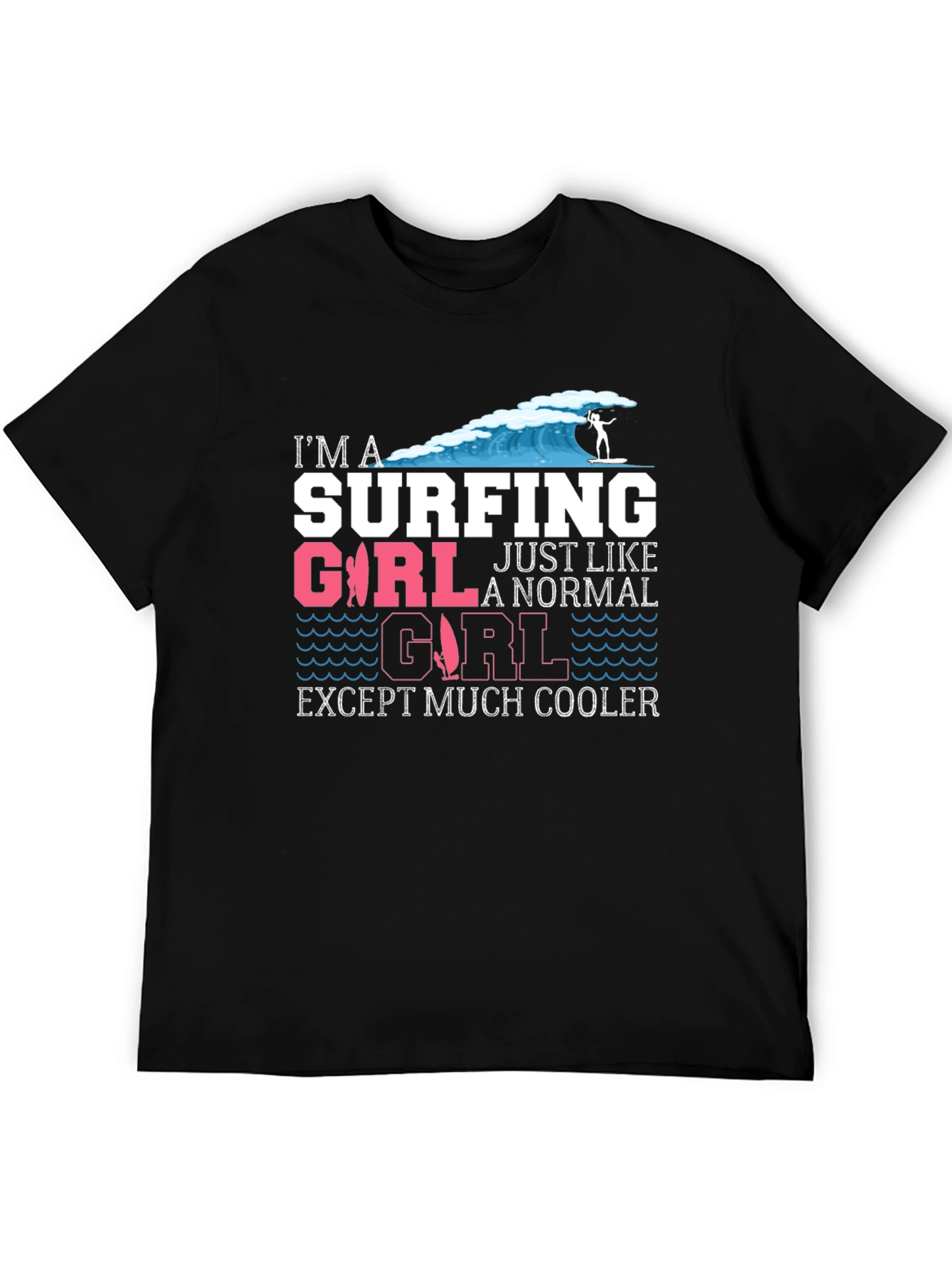 Surfing Girl Graphic Tee - Cool & Unique Design