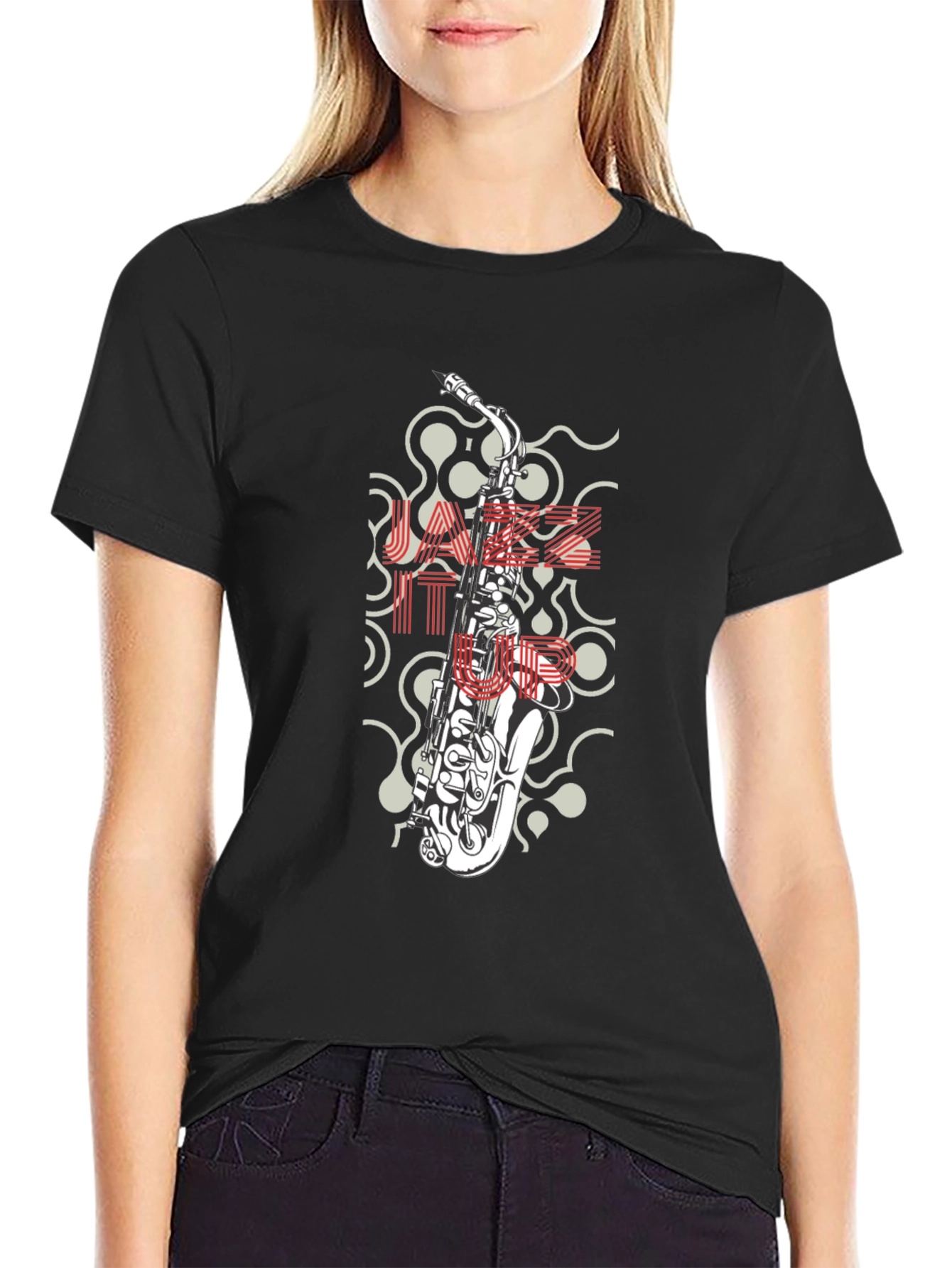 Jazzy Saxophone Graphic T-Shirt