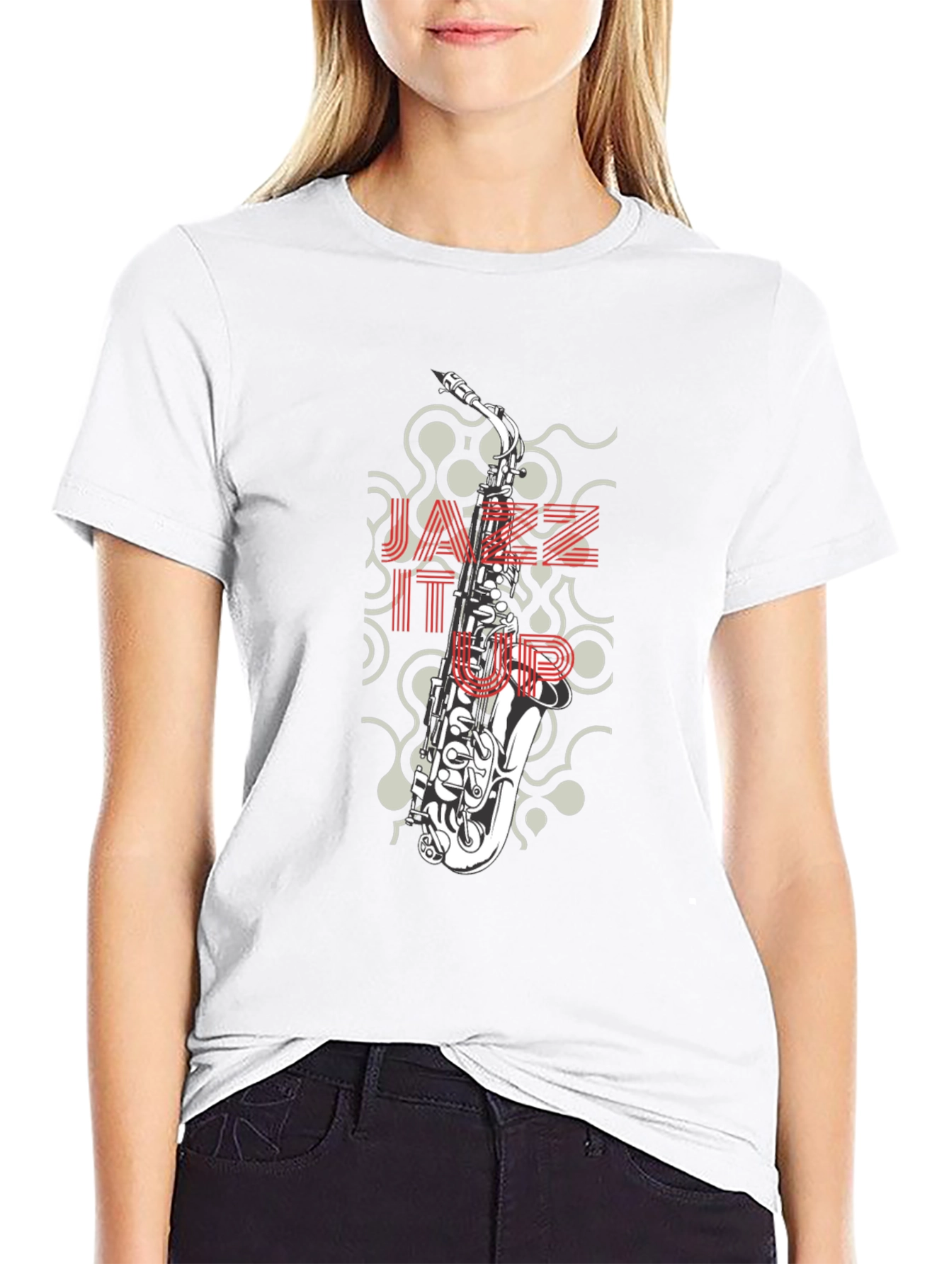Jazzy Saxophone Graphic T-Shirt