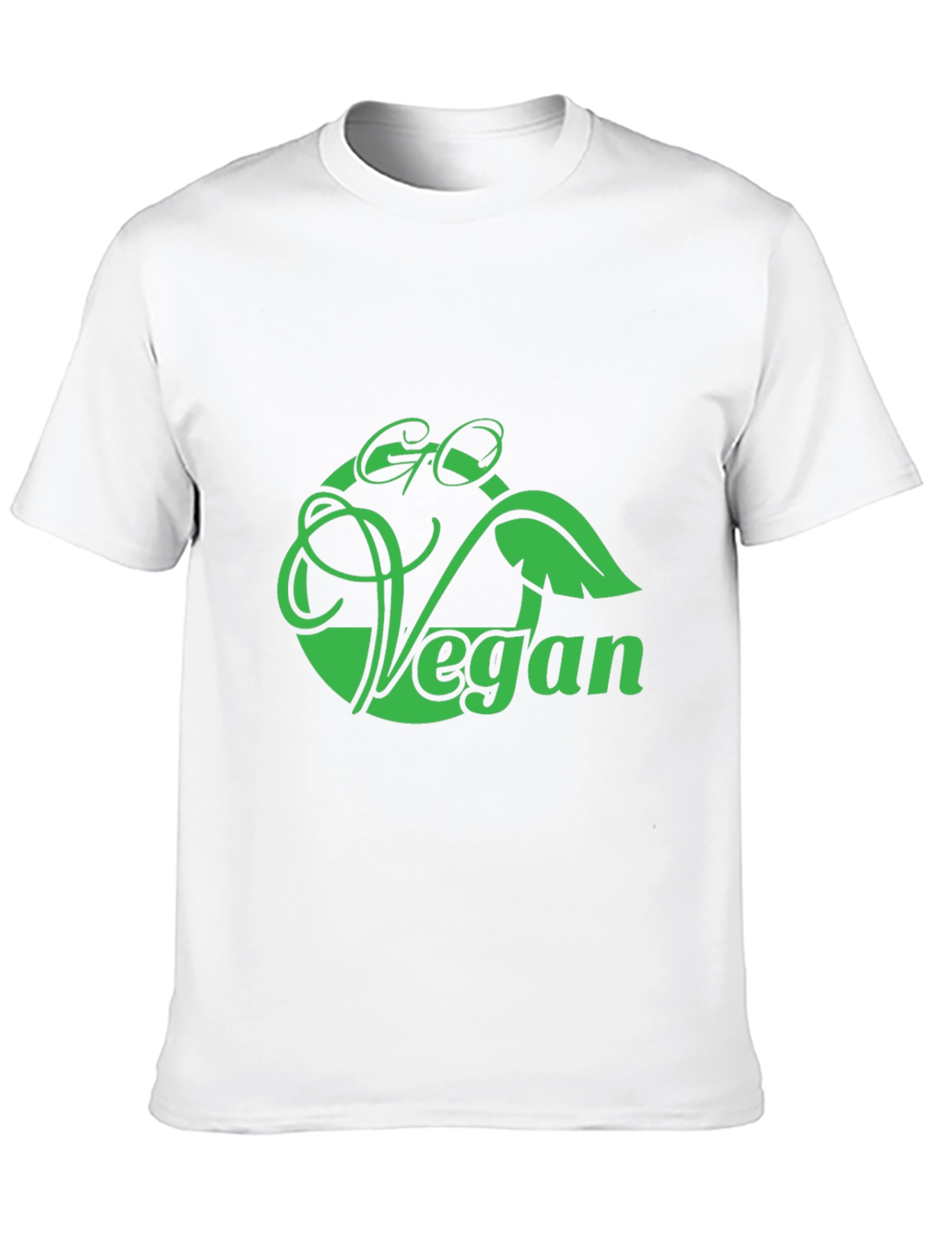 Go Vegan Graphic Tee - Black Cotton Blend T-Shirt